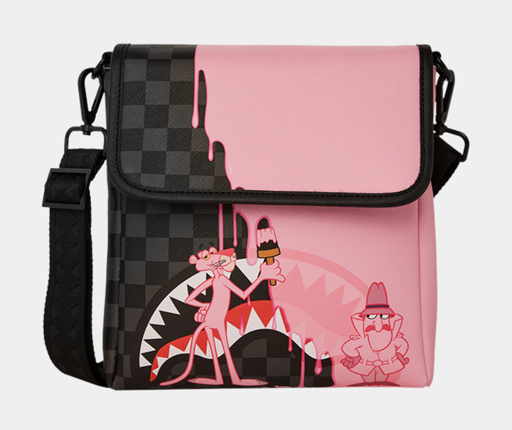 Sprayground Pink Panther Half Painted Mens Backpack Pink Black