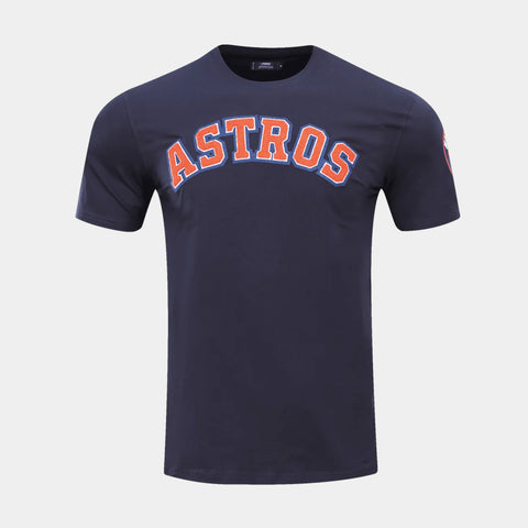 Pro Standard Houston Astros Classic Mens Short Sleeve Shirt Navy