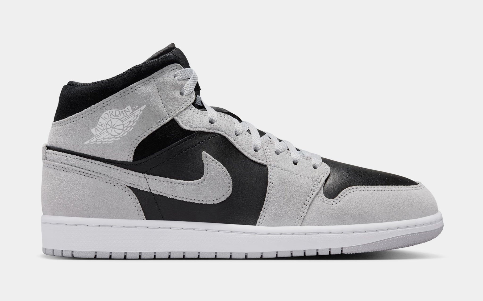 Jordan Air Jordan 1 Mid Mens Lifestyle Shoes Light Smoke Grey