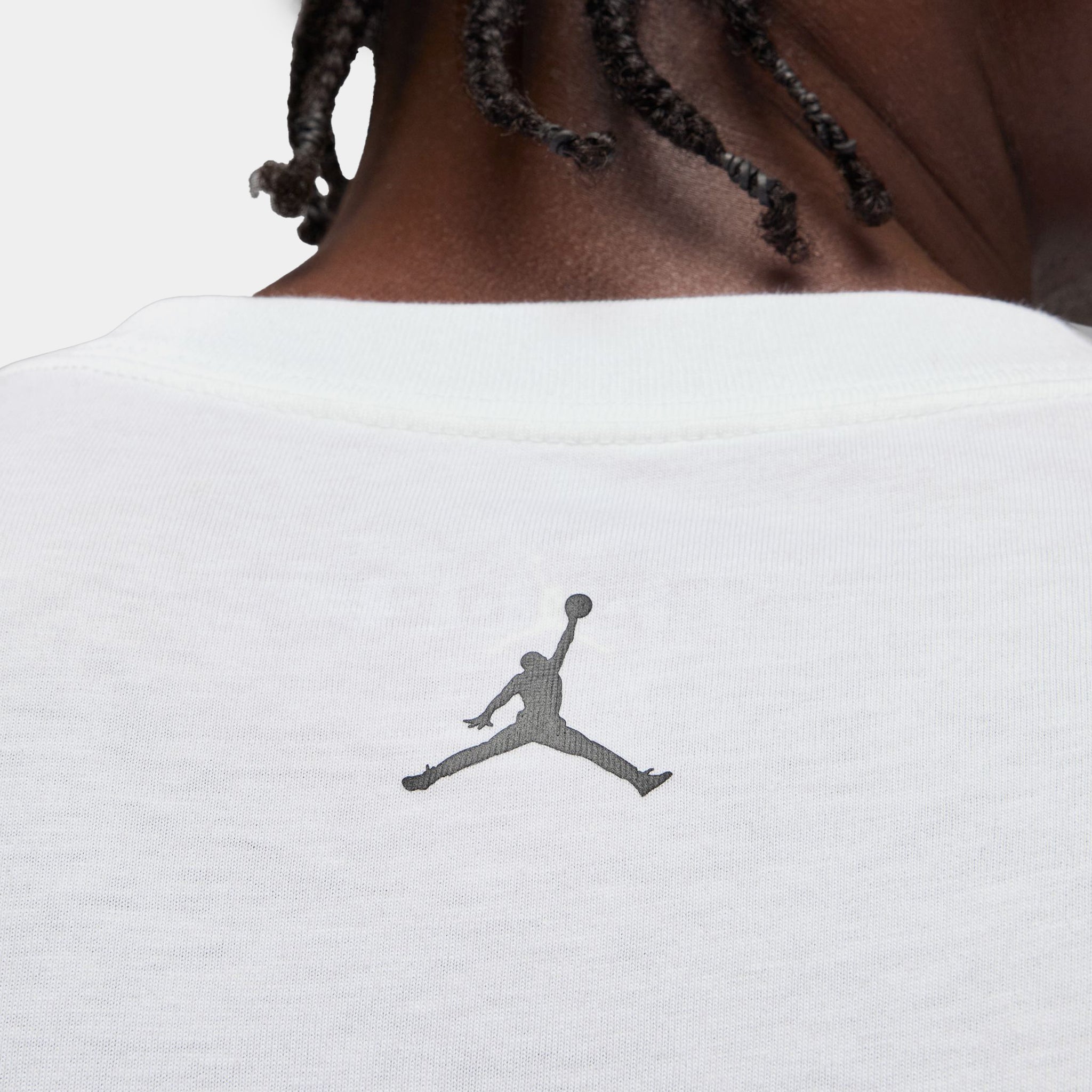Jordan MJ Wings Brand Photo Mens Long Sleeve Shirt White Black 