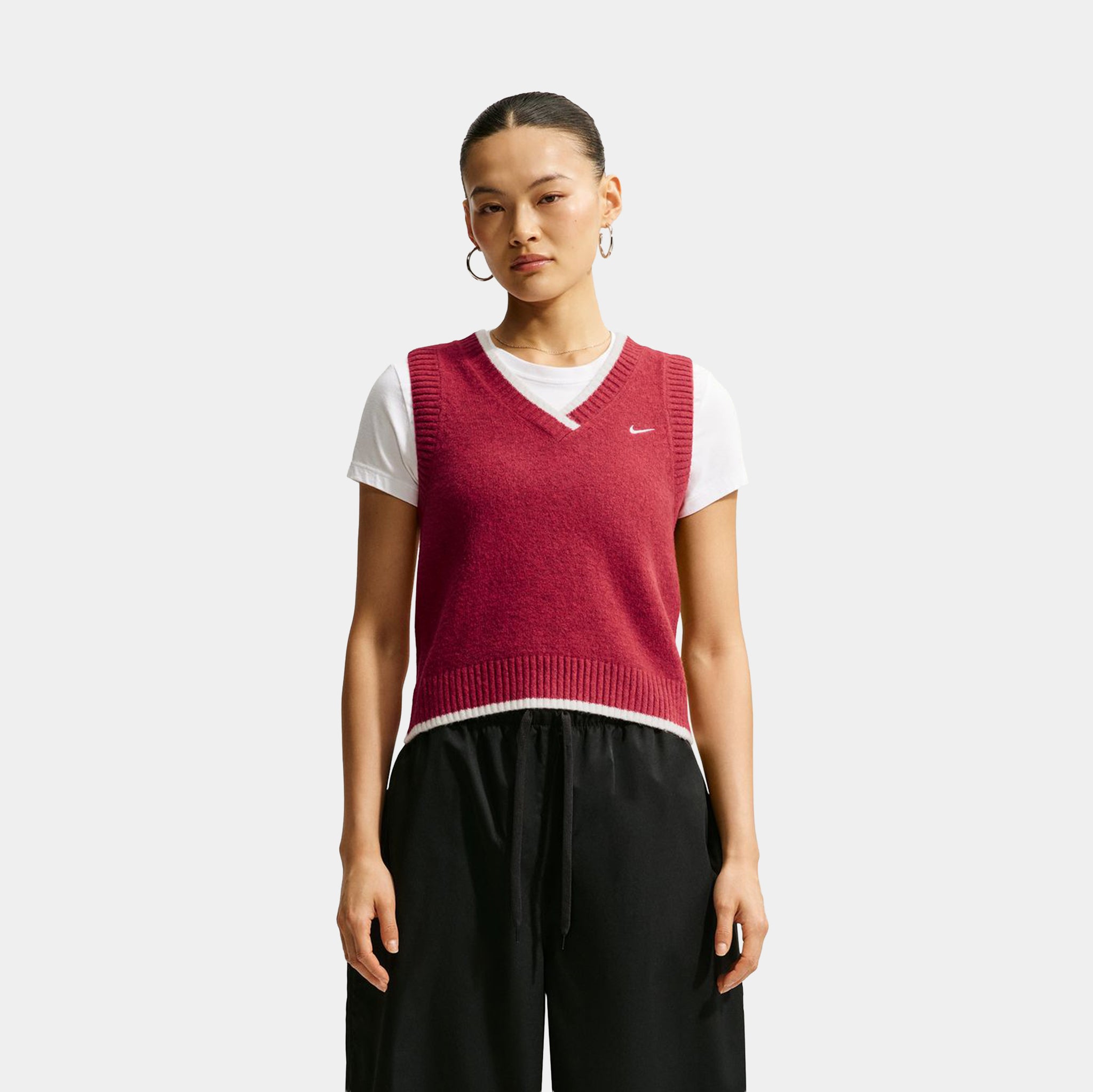 Nike Sportswear Chill Knit Loose Sweater Womens Vest Tough Red