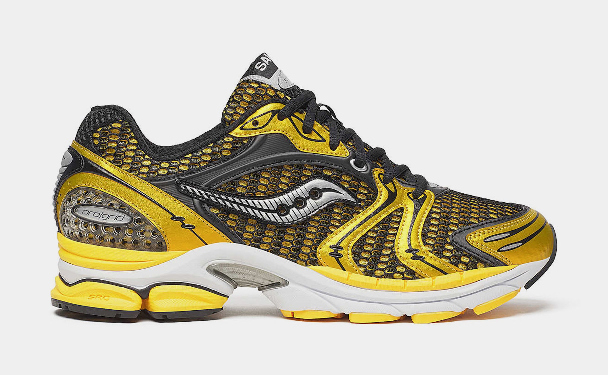 Saucony ProGrid Triumph 4 Mens Running Shoes Lemon Chrome  display picture 3