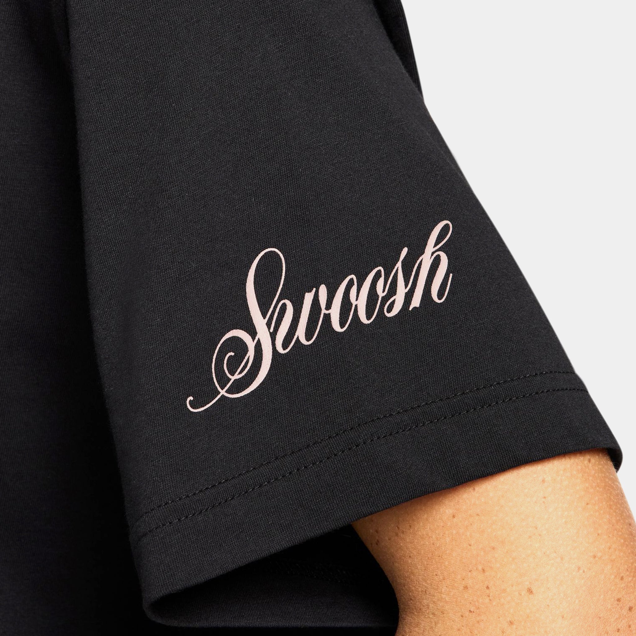 Nike NSW Loose Cropped Womens Short Sleeve Shirt Black White