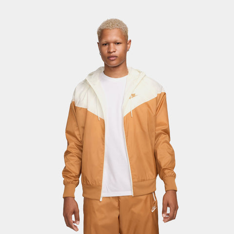 Nike NSW Full Zip Windrunner Mens Jacket Brown Beige DA0001-224