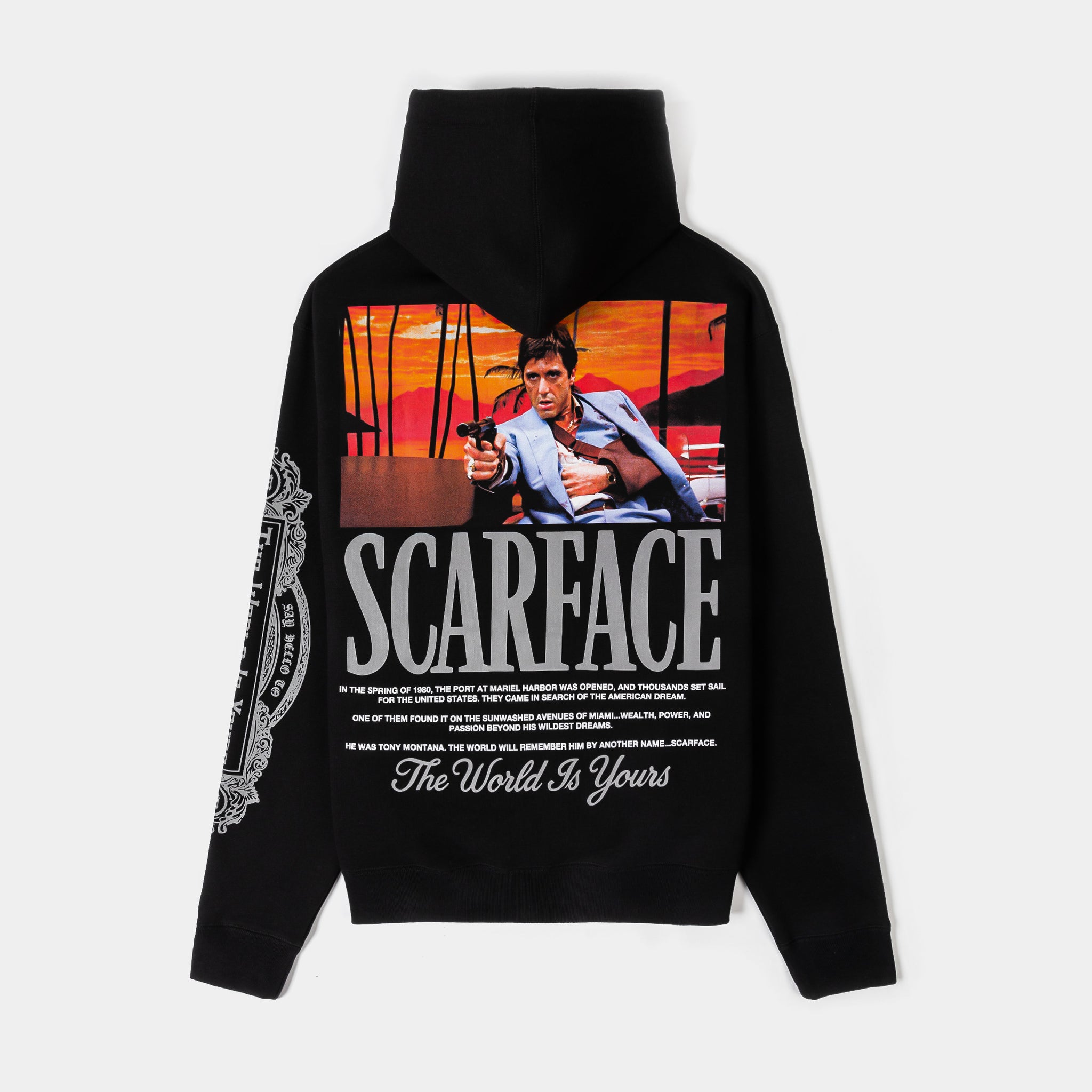 スカーフェイス Shoe Palace SP x Scarface Sunset Fleece Pullover Mens Hoodie Black