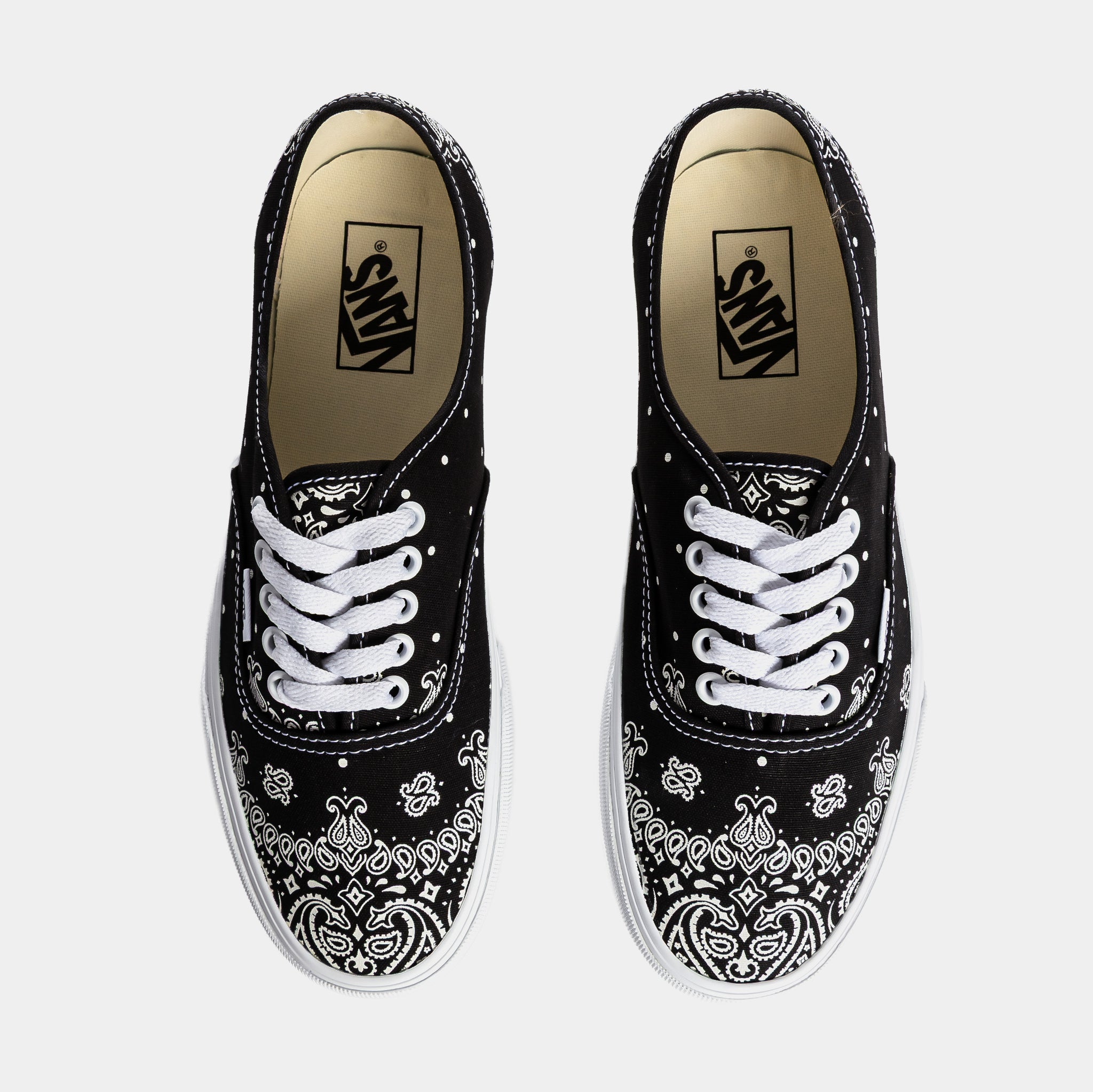 Vans Authentic Mens Skate Shoes Black White EGABPR – Shoe Palace