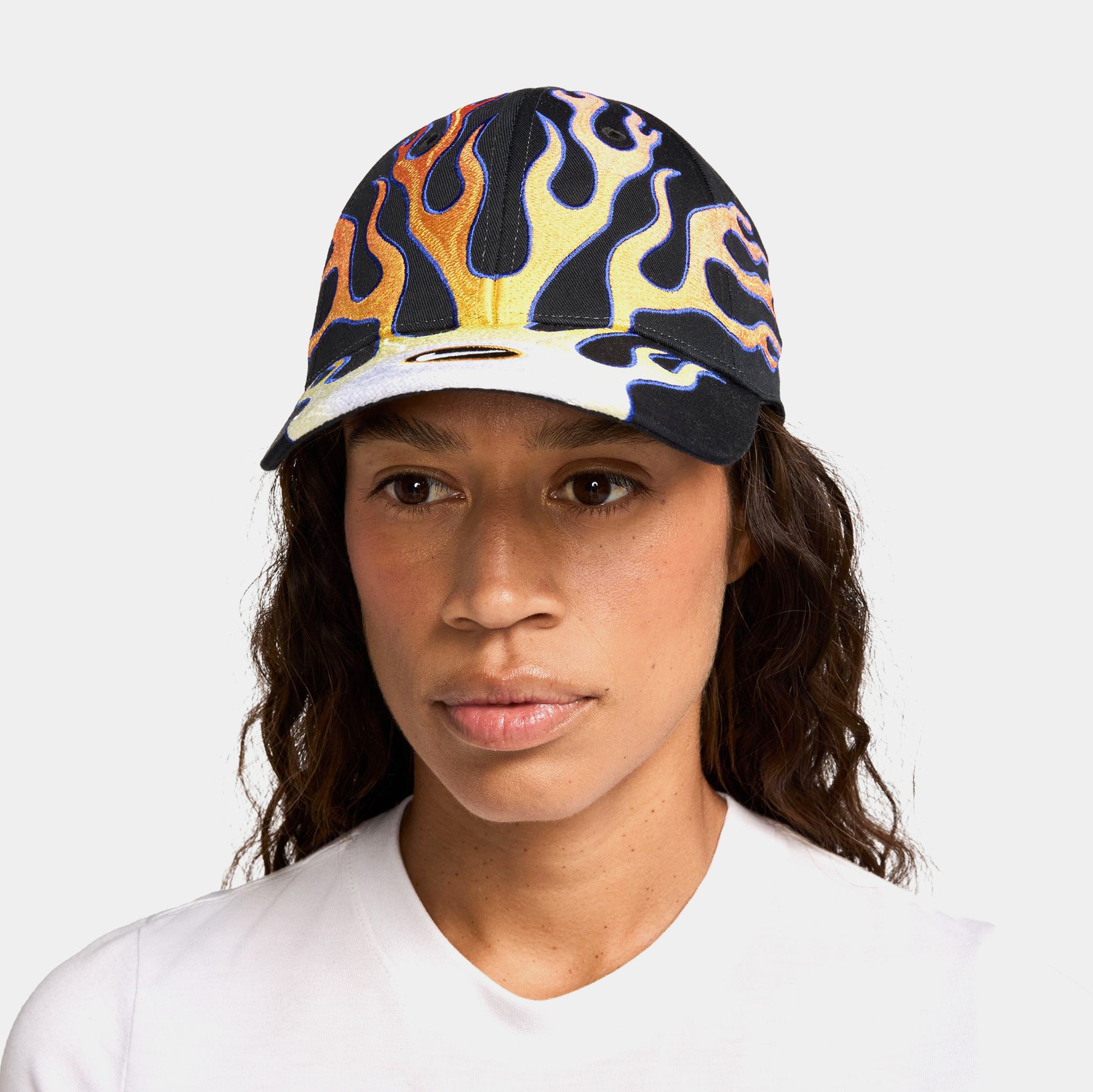 Nike Club Structured OG Flame Cap Mens Hat Black Orange  display picture 3