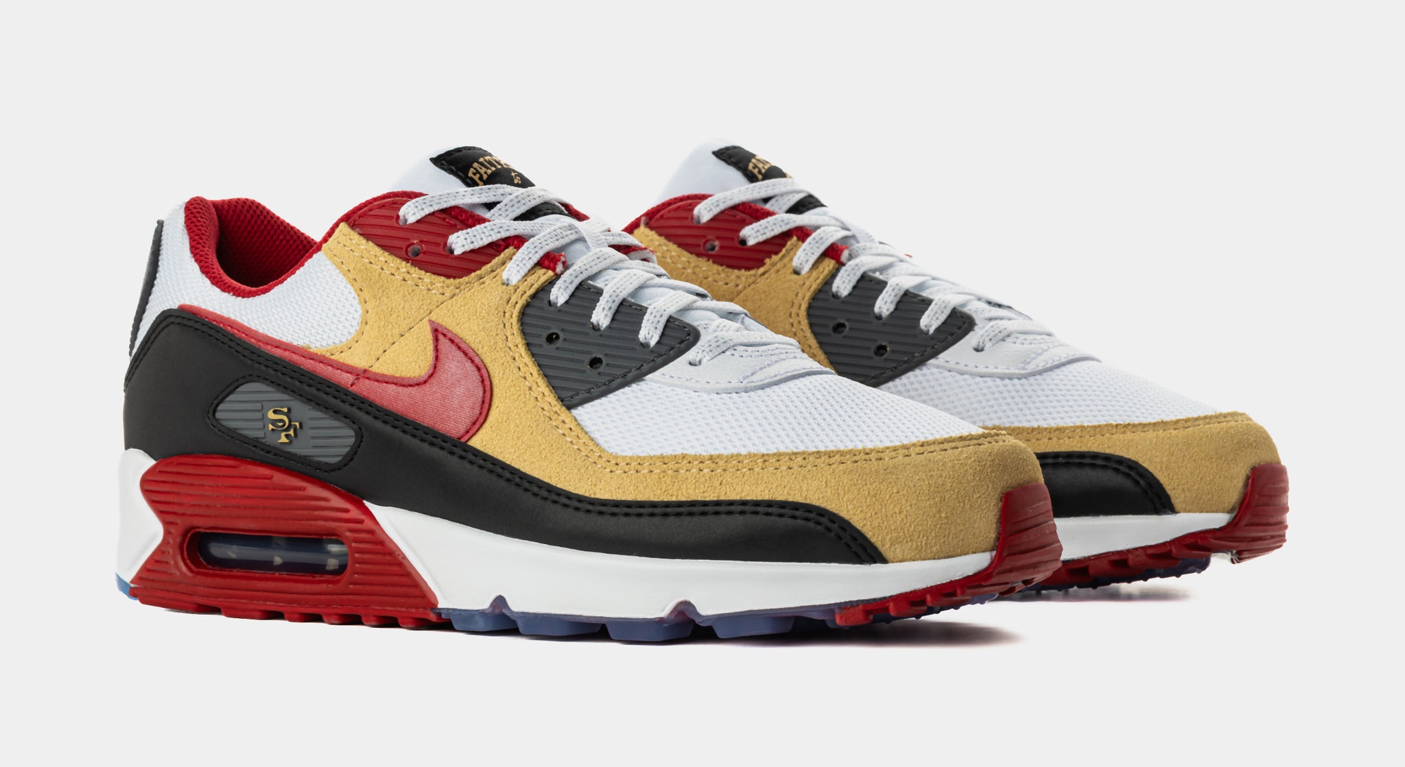 Nike Air Max 90 San Francisco 49ers Mens Running Shoes White Gym