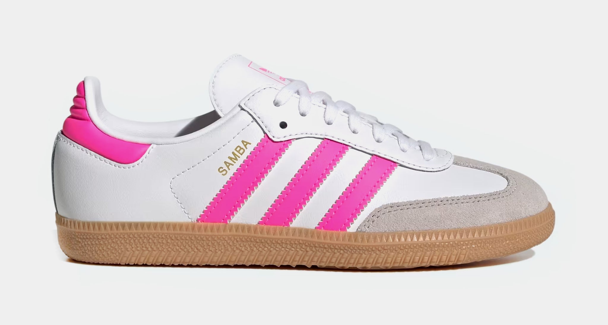 adidas Samba OG Grade School Lifestyle Shoes Cloud White Lucid Pink Gum  JQ2831 – Shoe Palace