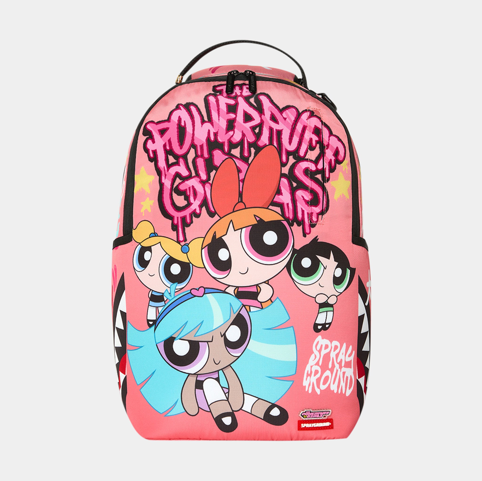 Pink and red Powerpuff Girls backpack‎ NWT Sprayground Powerpuff Girls Tagged Up Mens Backpack Pink Red  main image 2
