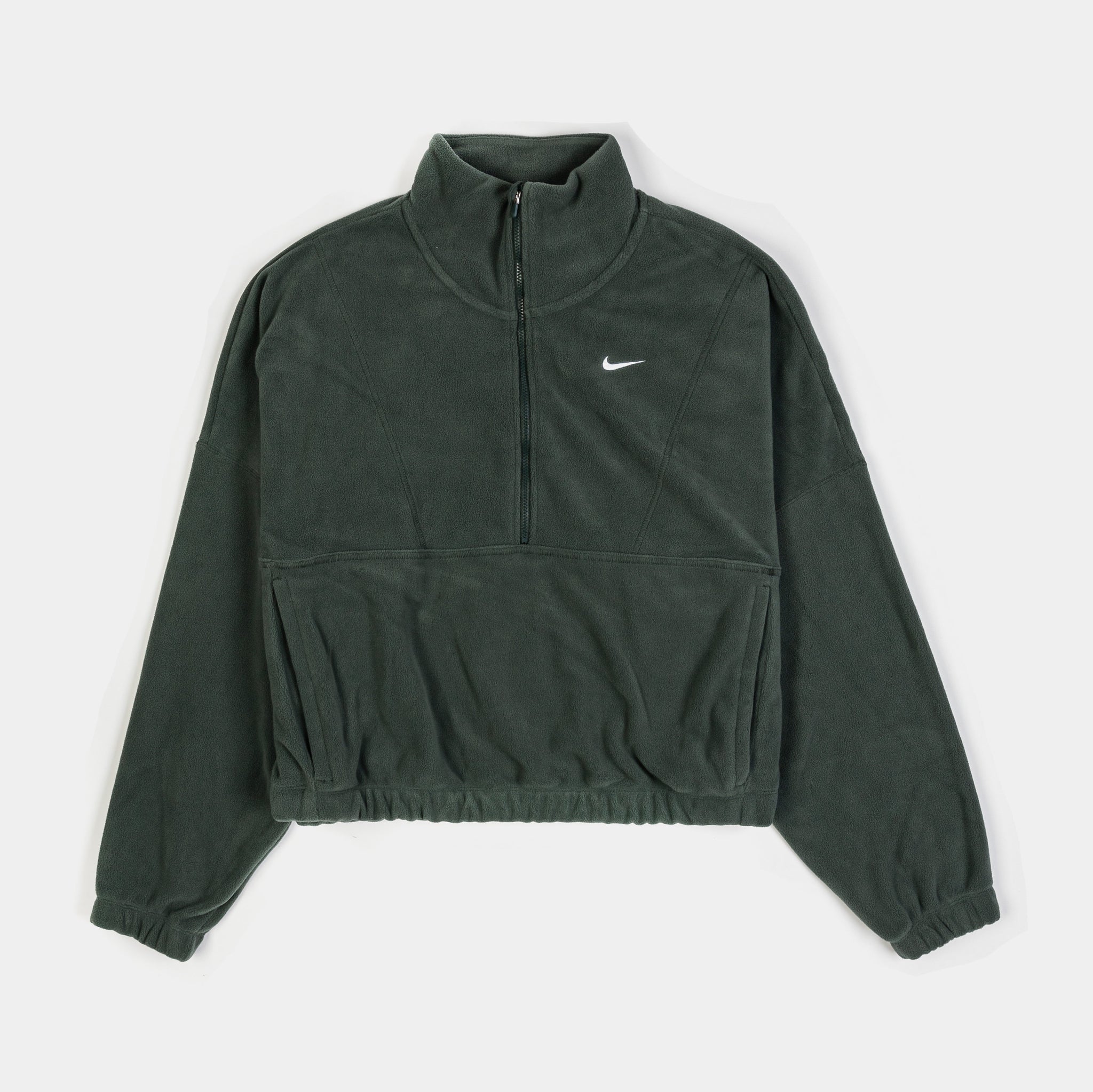 Nike Therma Fit Oversized Fleece Half Zip Womens Jacket Vintage