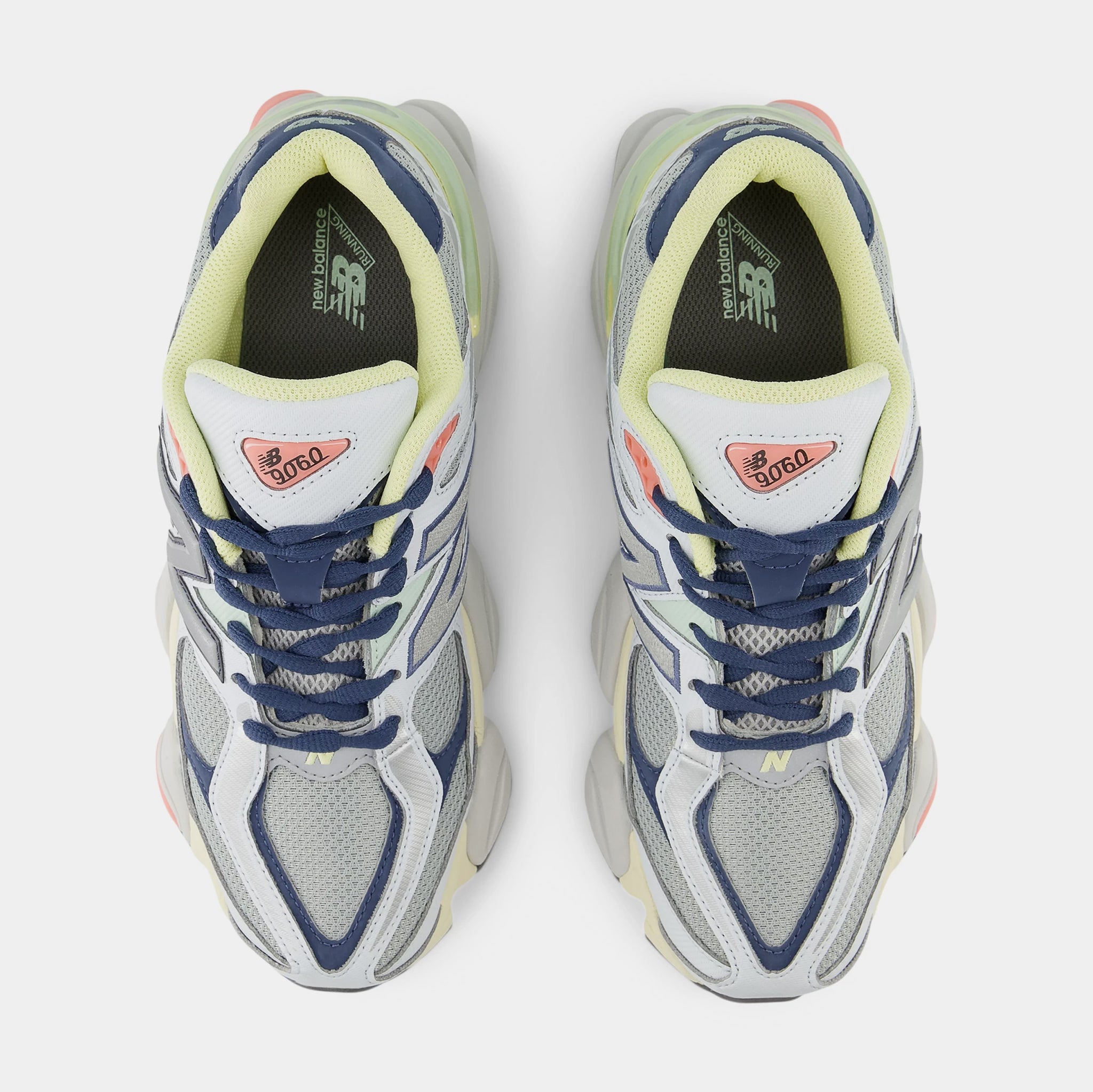 New Balance 9060 Mens Lifestyle Shoes Grey Yellow Navy  display picture 1