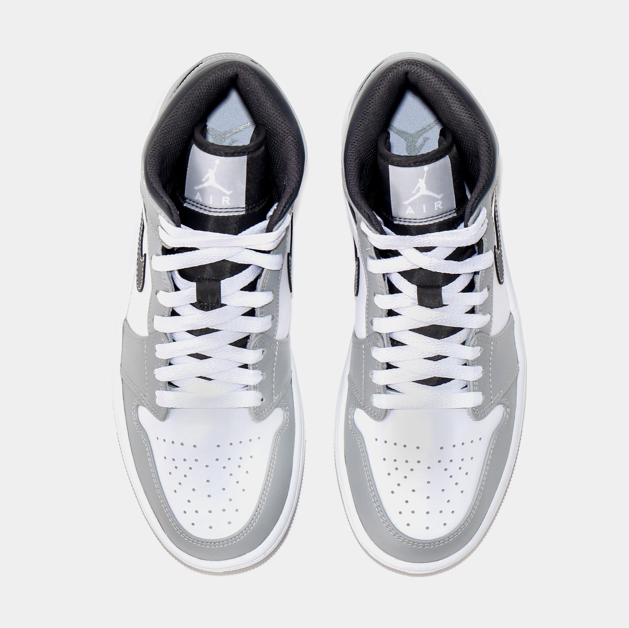 Jordan Air Jordan 1 Mid Mens Lifestyle Shoes Light Smoke Grey 