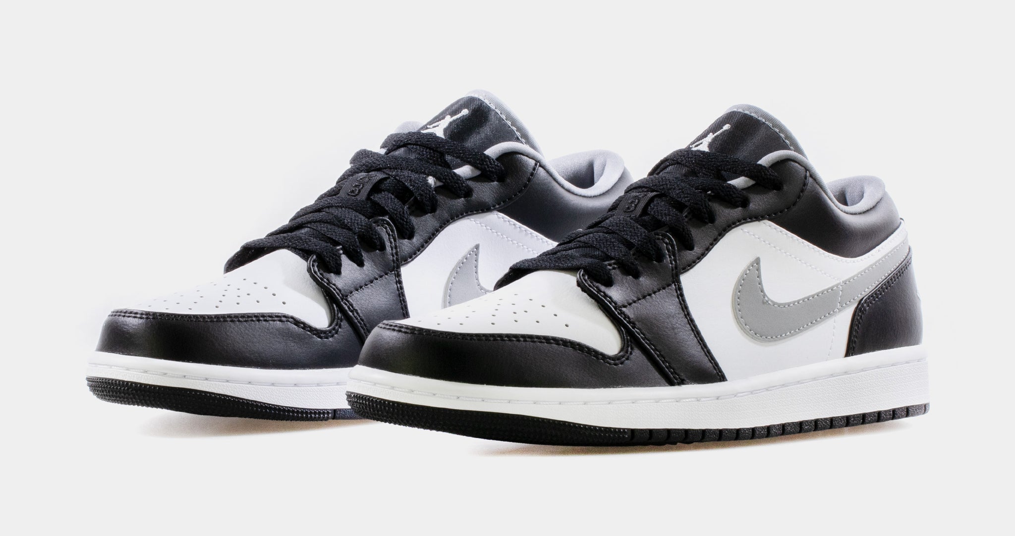 Jordan Air Jordan 1 Low Mens Lifestyle Shoes Black White Particle 