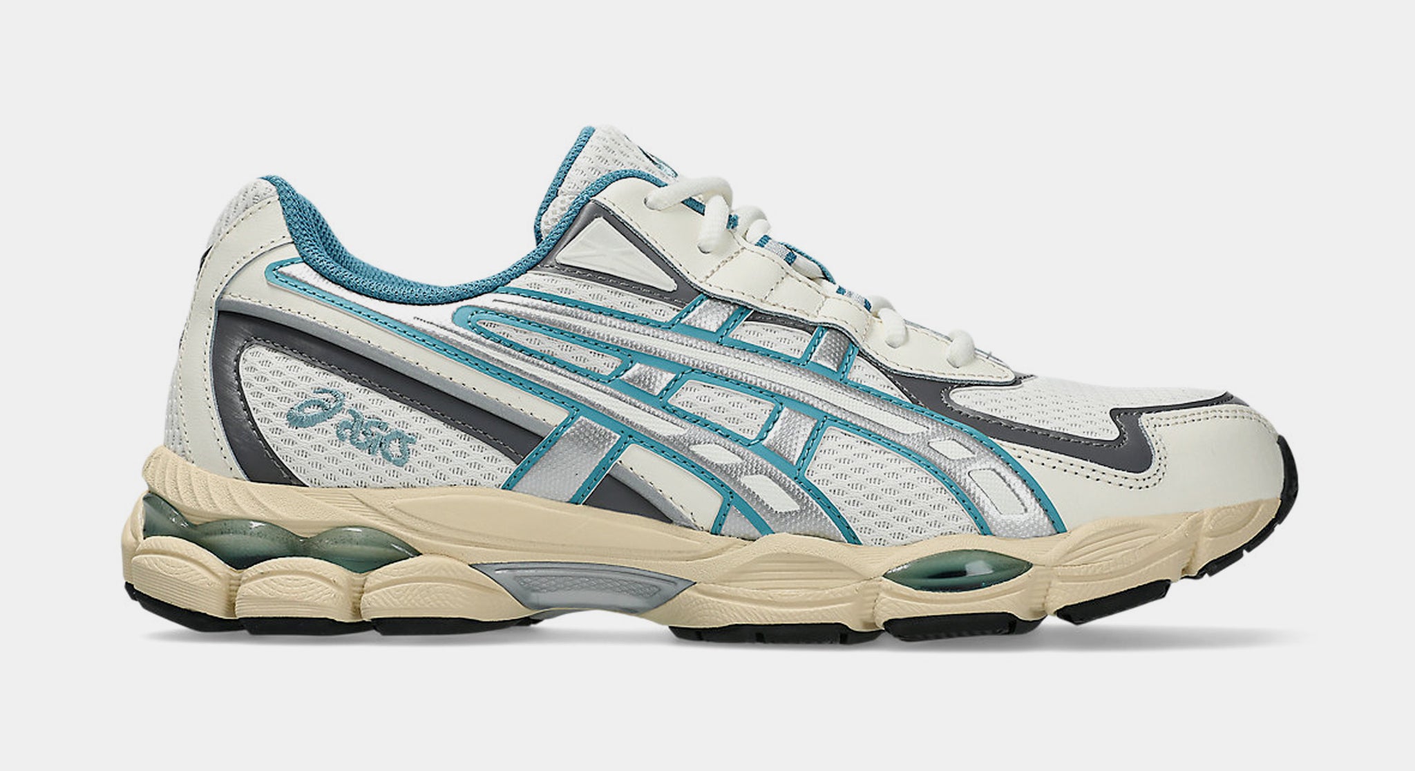 ASICS Gel-NYC 2055 Mens Running Shoes Cream Blue Teal 1203A542-106