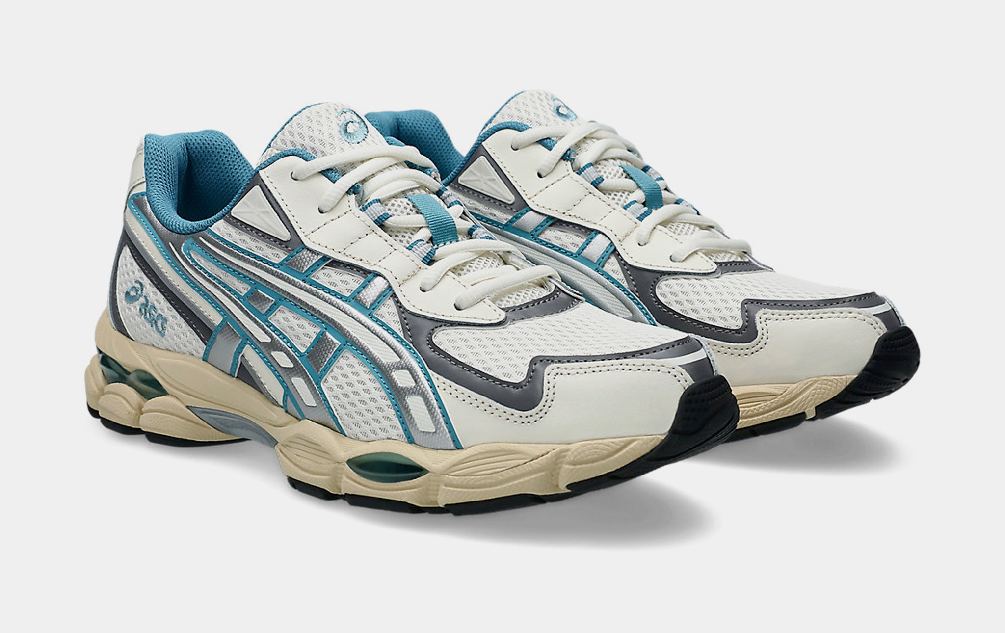 ASICS Gel-NYC 2055 Mens Running Shoes Cream Blue Teal 1203A542-106