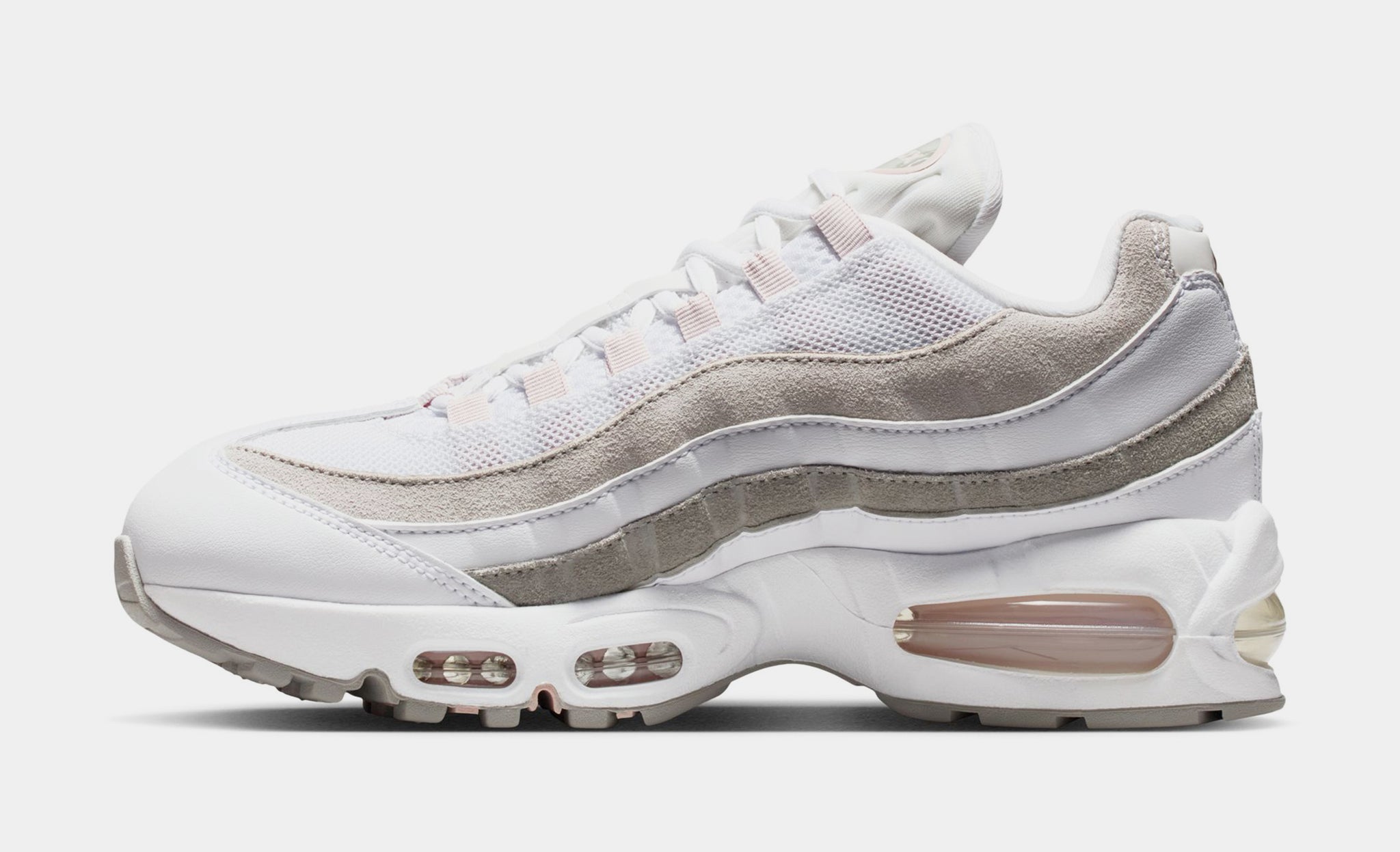 Nike Air Max 95 Womens Running Shoes White Silt Red Light Charcoal