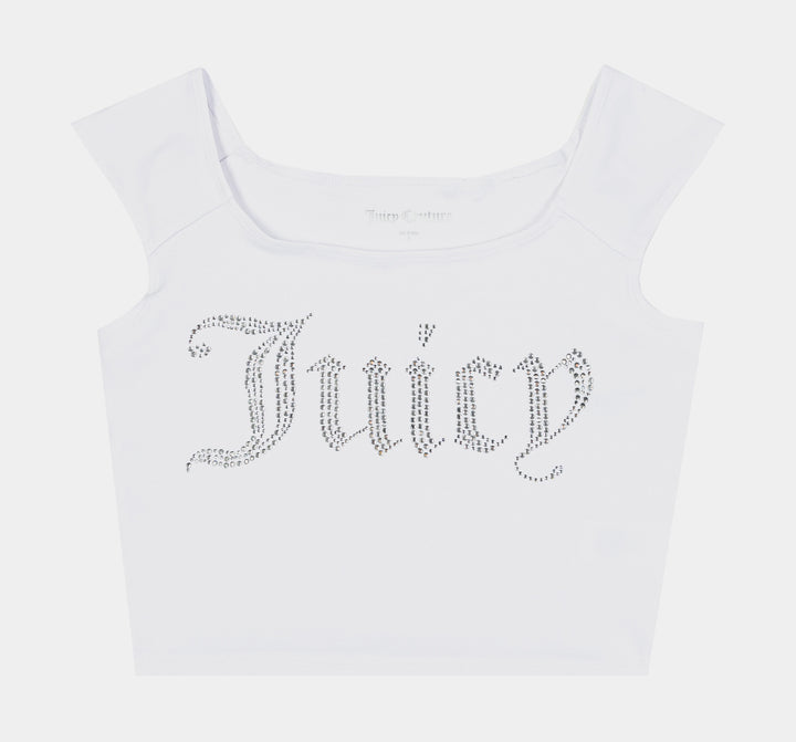 Juicy Couture Ombre Big Bling Fitted Womens Tank Top White
