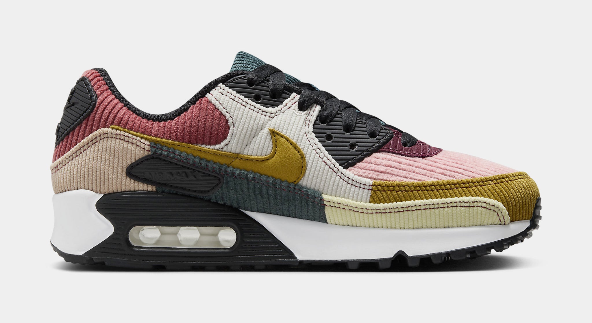 Nike Air Max 90 Womens Running Shoes Black Bronzine Red Stardust