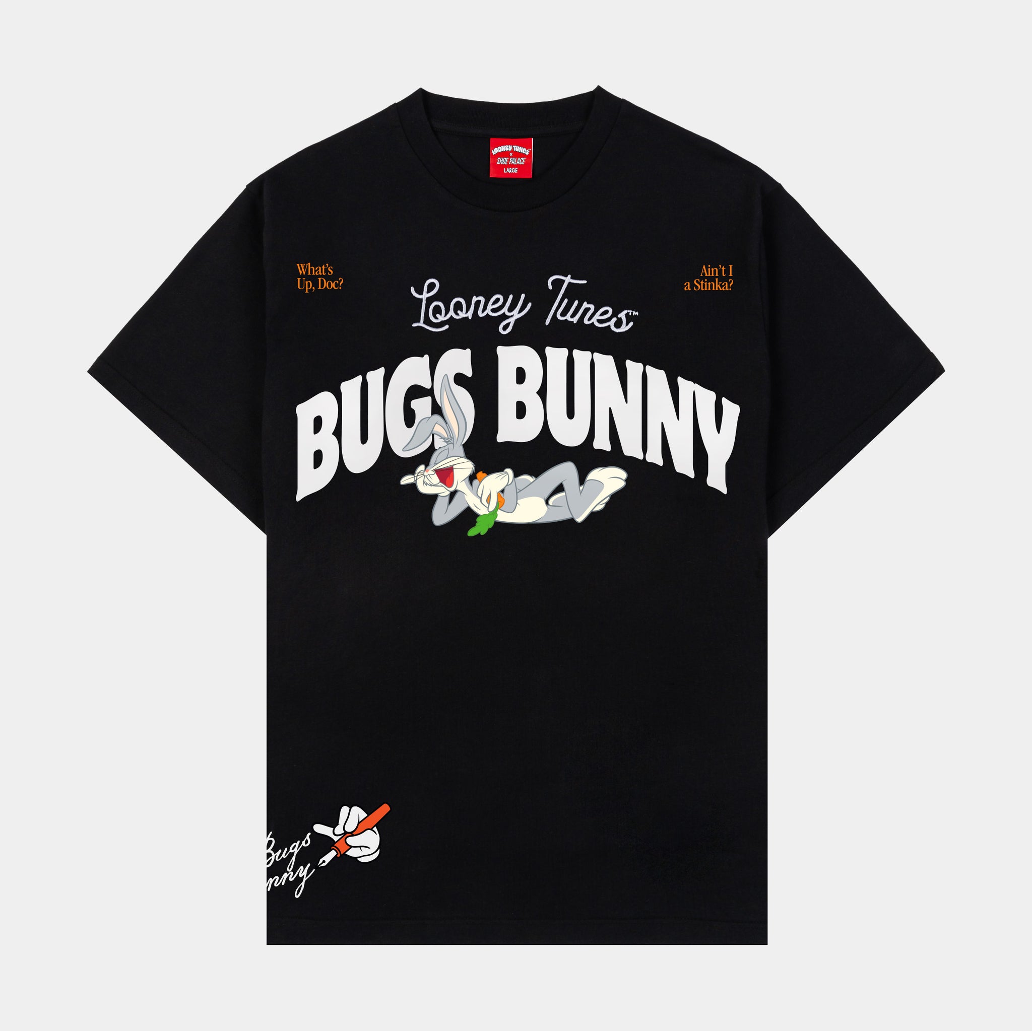 Shoe Palace SP x Looney Tunes Bugs Mens Short Sleeve Shirt Black 