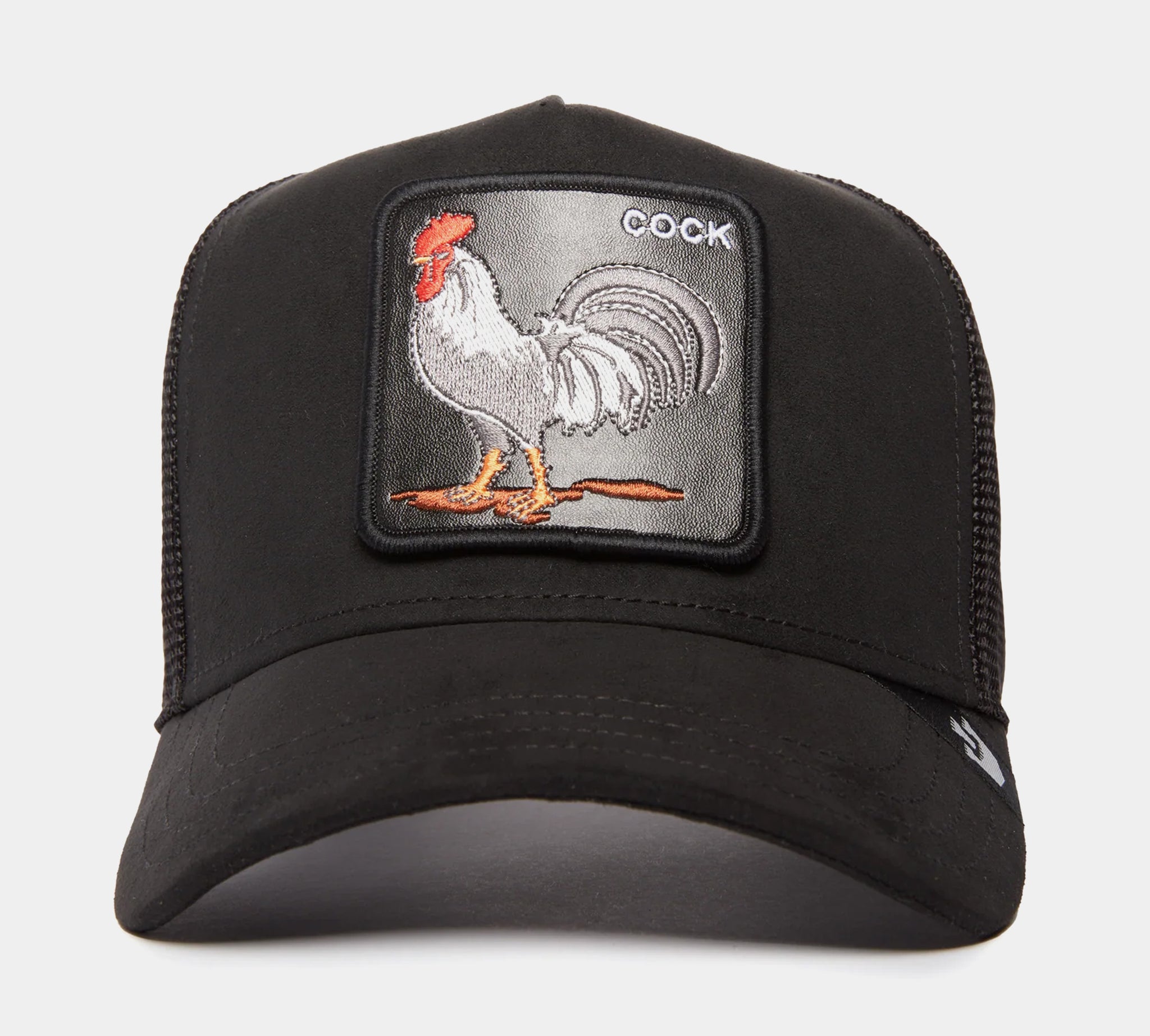 Goorin Bros The Rooster Suede Trucker Mens Hat Black White 101