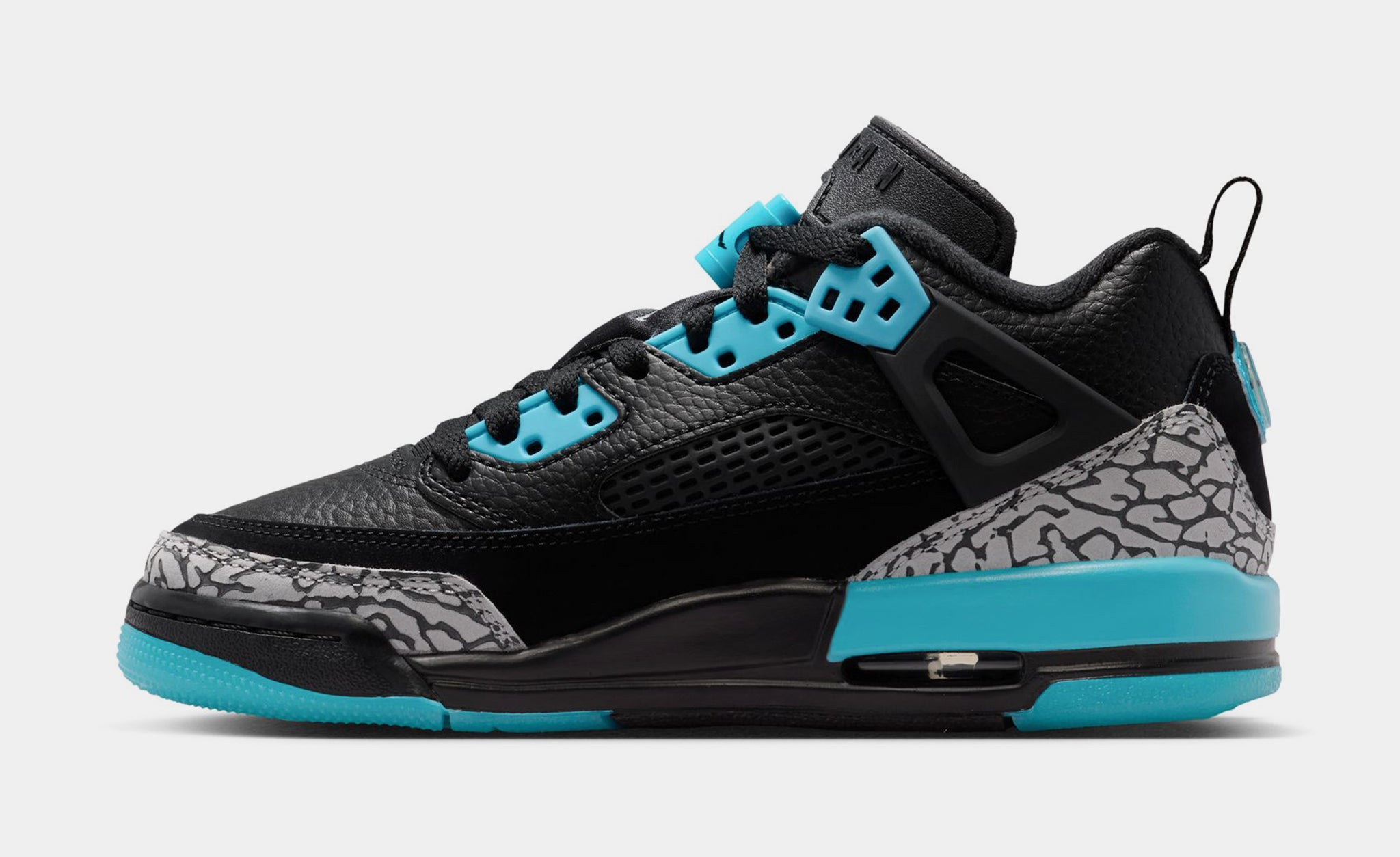 Jordan Spizike Low Grade School Basketball Shoes Black Wolf Grey