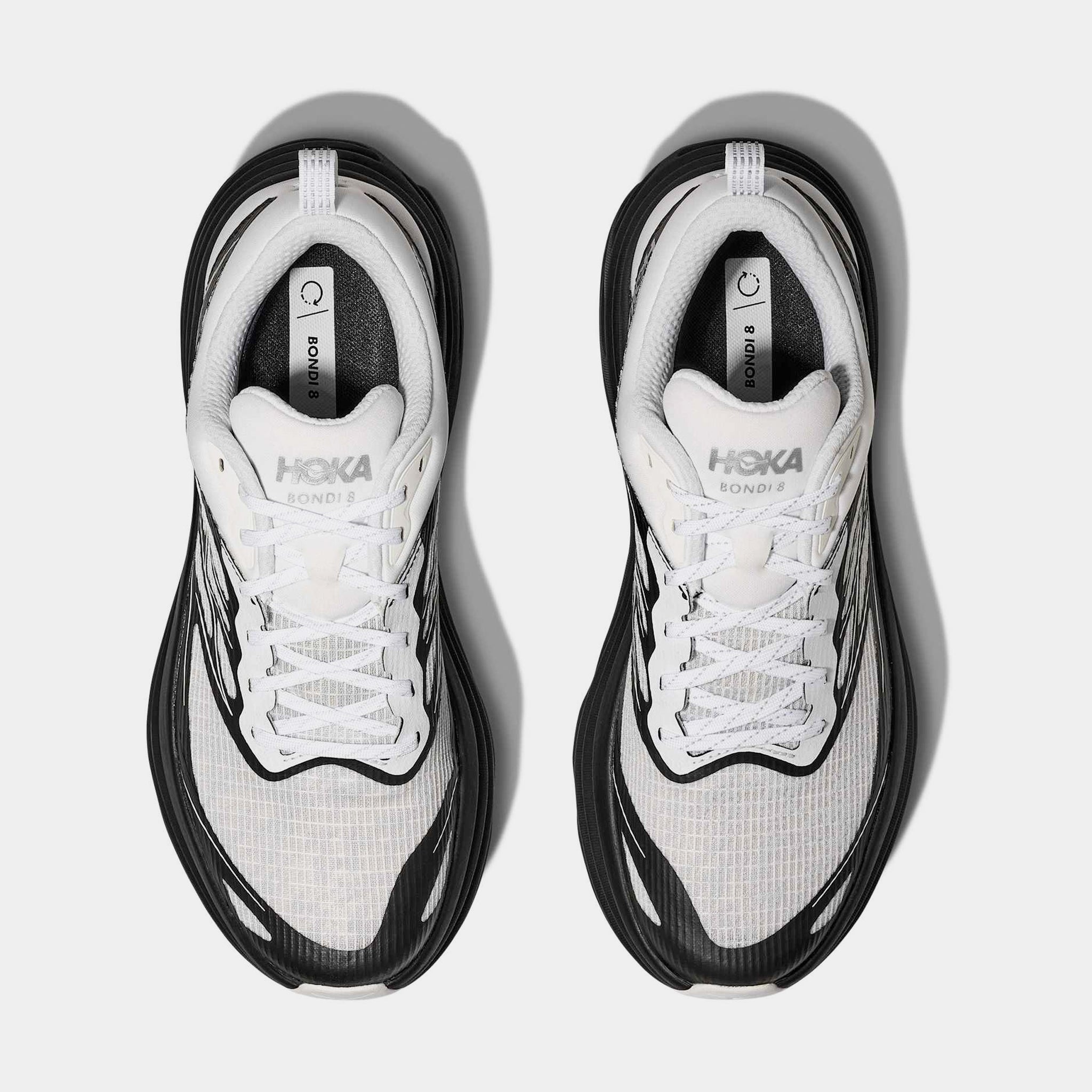 Hoka Bondi 8 Caged Mens Running Shoes Frost Black 1155391-FLCK