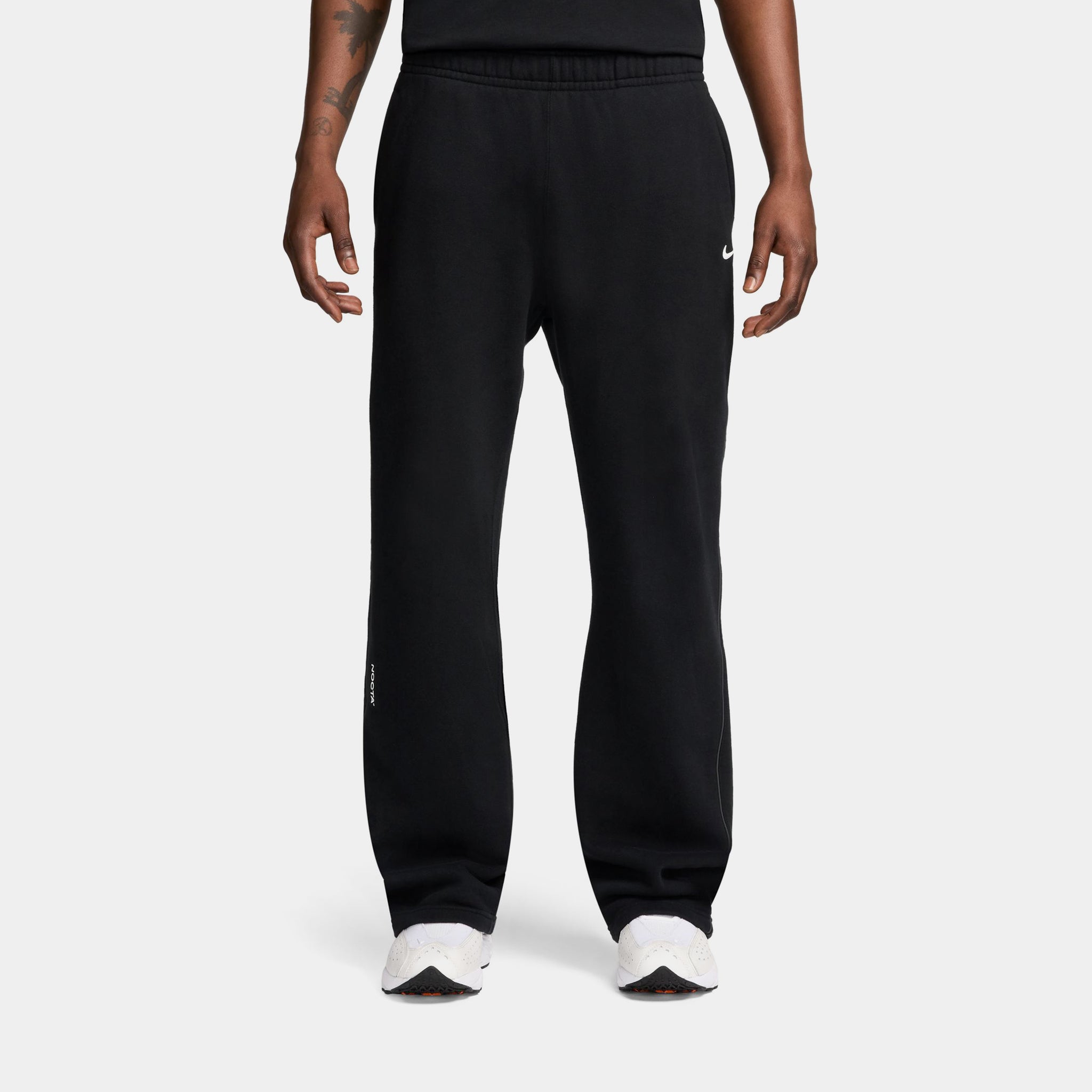 Nike Nocta Fleece CS Open Hem Mens Sweatpants Black Black White