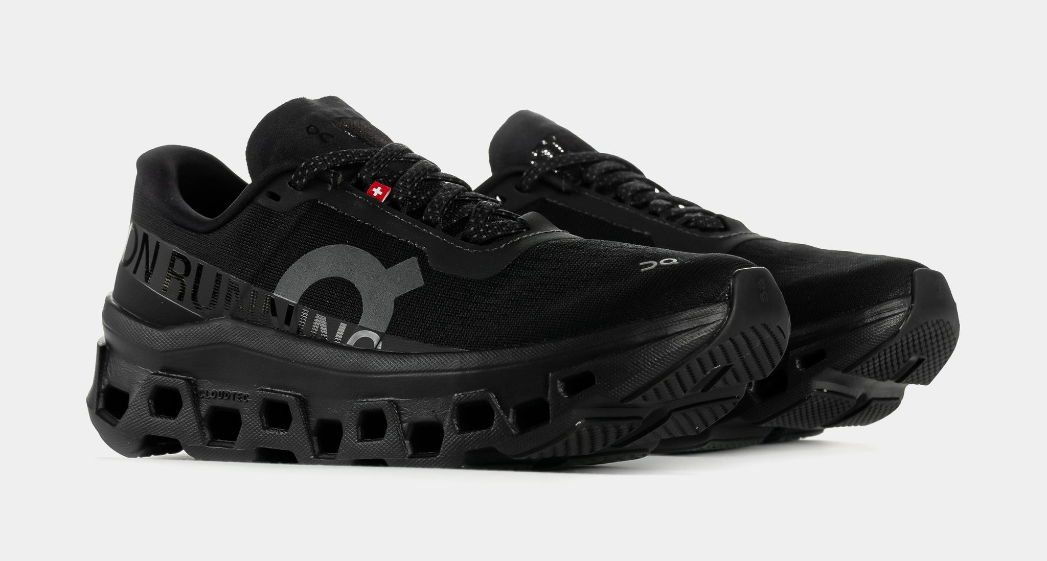 On Cloudmonster Womens Running Shoes Black Black 3WF30481043