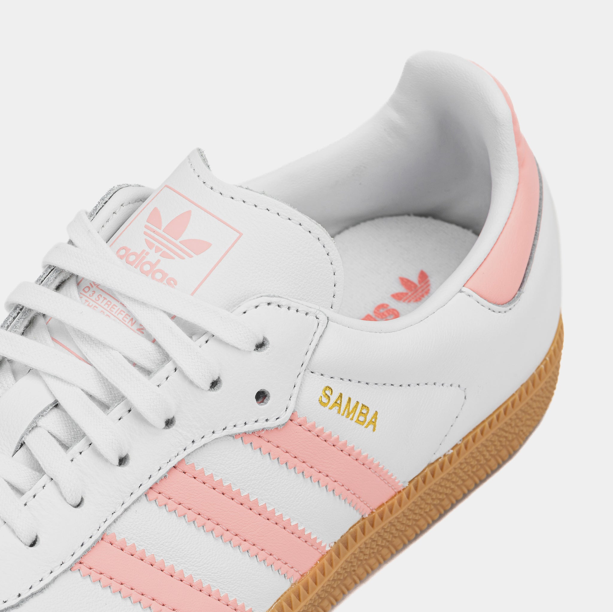 adidas Originals | Kids Samba OG - Cloud White/Semi Pink Spark/Gum, White / 6.5 adidas Originals | Kids Samba OG - Cloud White/Semi Pink Spark/Gum, White / 6.5