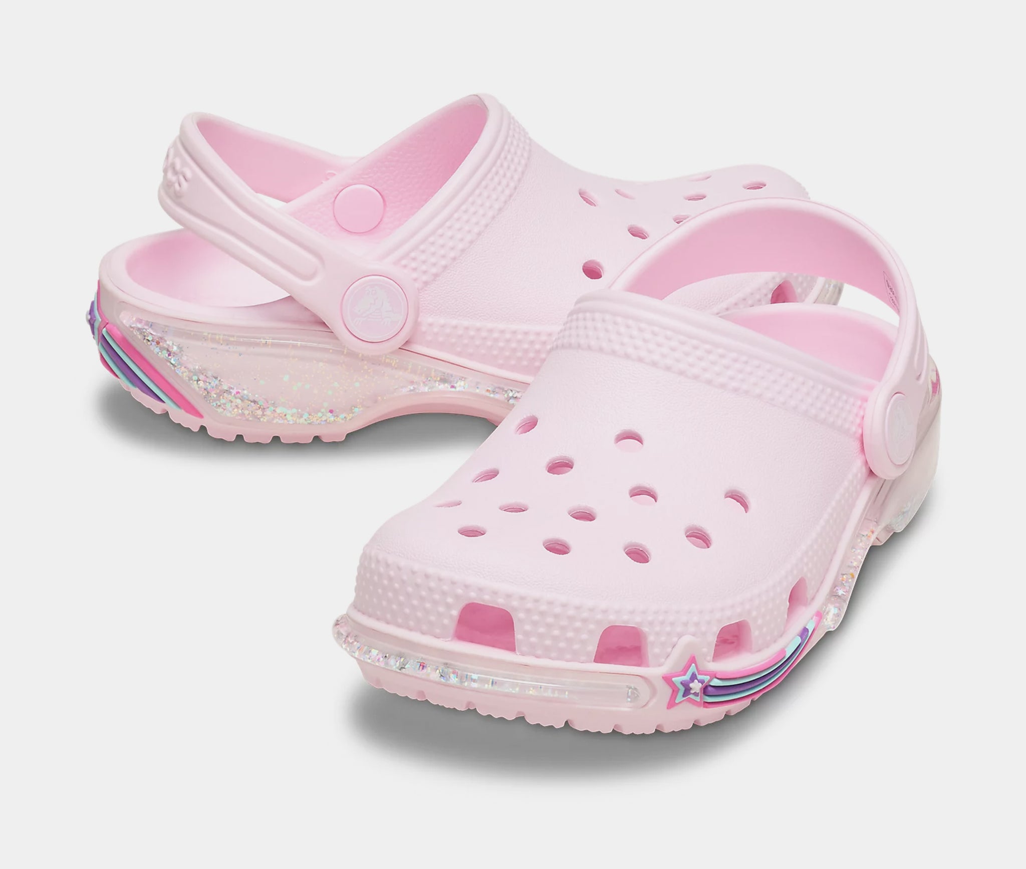 CROCS Classic Clog in Light Pink Crocs Girls Classic Clogs in Pink | Childsplay Clothing main image 2