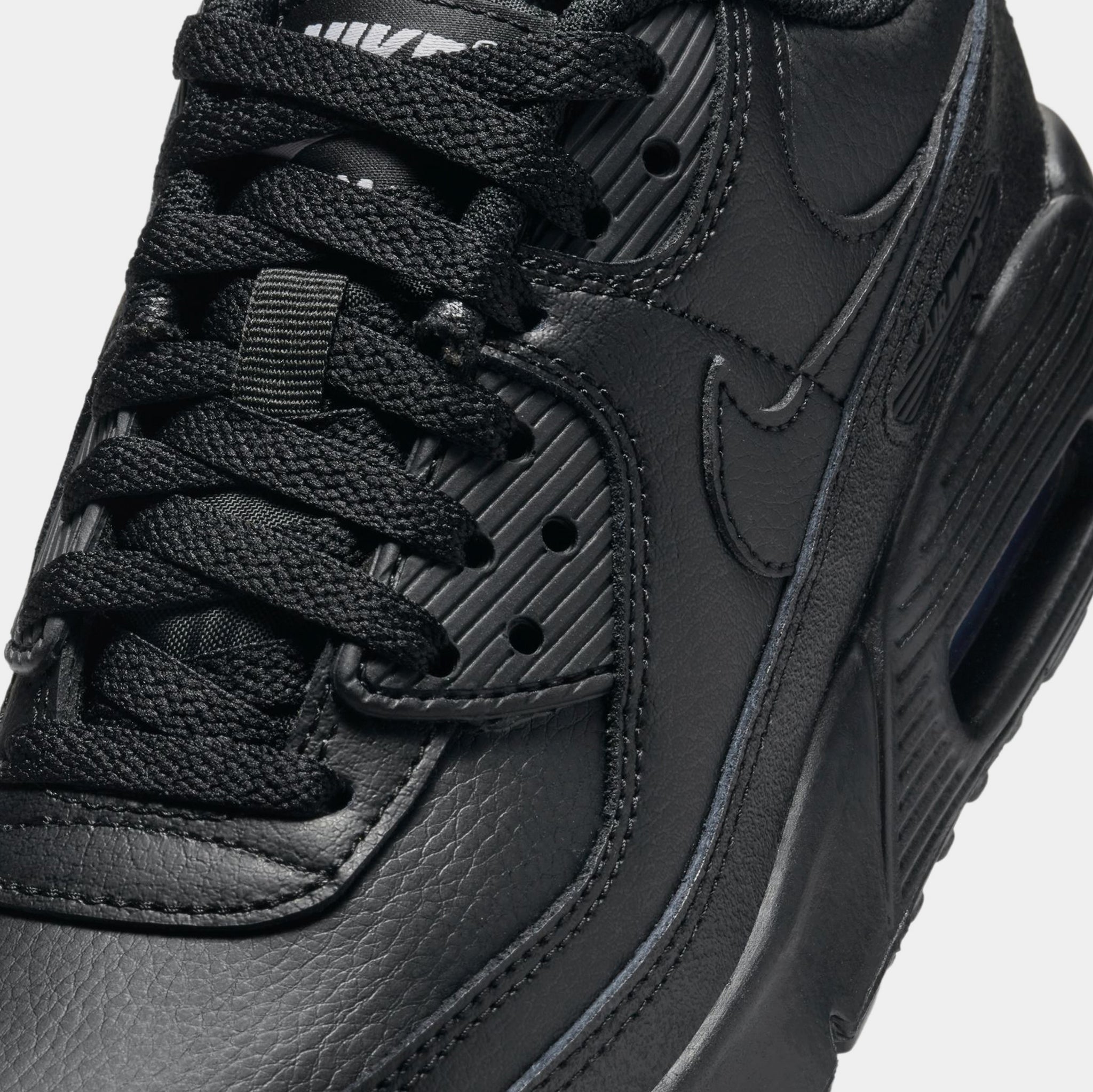 Nike Air Max 90 LTR Grade School Running Shoes Black Black