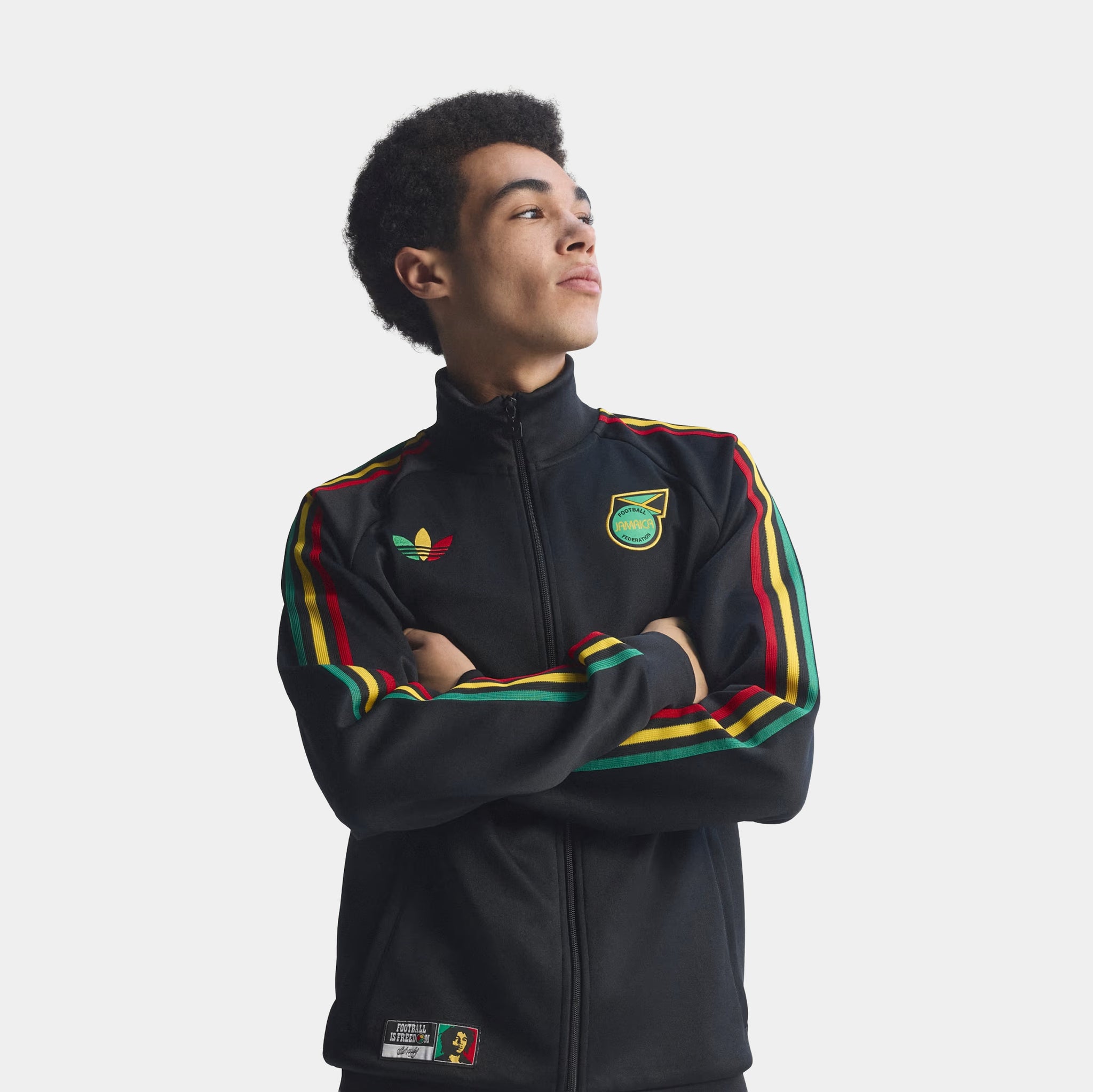 新品★黒4XL★ジャマイカ‪×ボブ・マーリートラックジャケット★ジャージ★男女 adidas Jamaica x Bob Marley Originals Track Mens Jacket Black