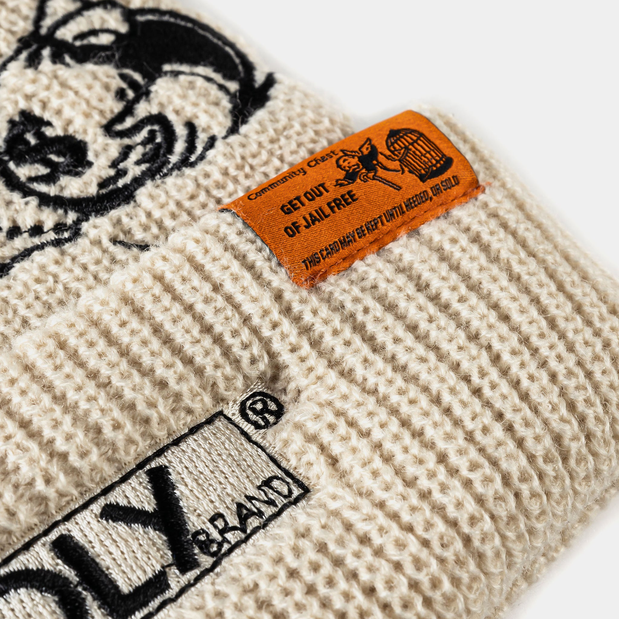 Shoe Palace SP x Monopoly Secure The Bag Beanie Mens Hat Cream