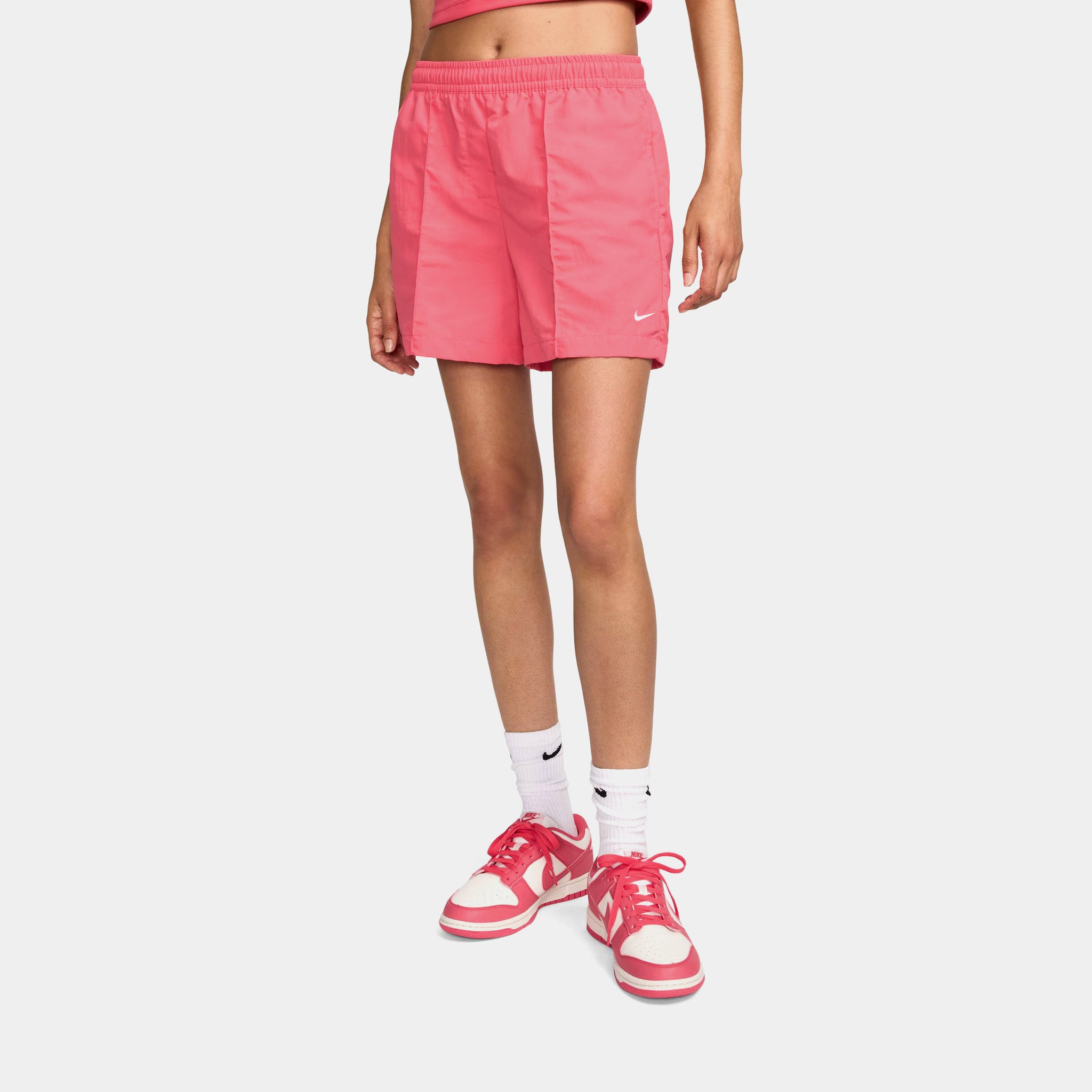 Nike NSW Mid Rise Woven Womens Shorts Pink FV6622-629 – Shoe Palace