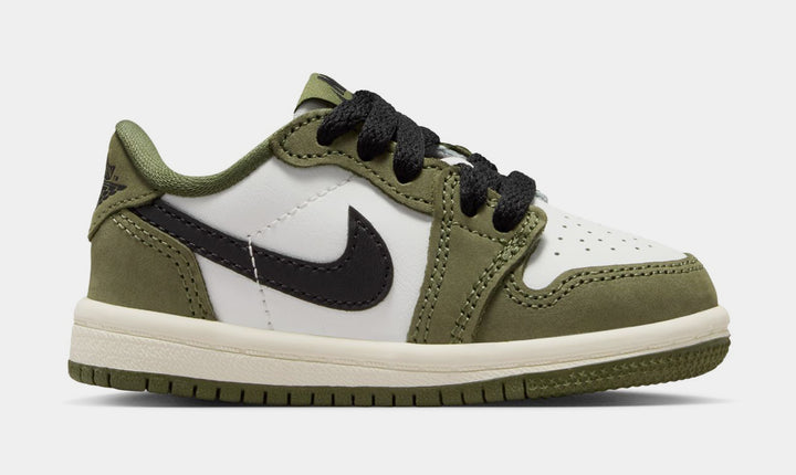 Jordan Air Jordan 1 Low OG Medium Olive And Summit White Preschool