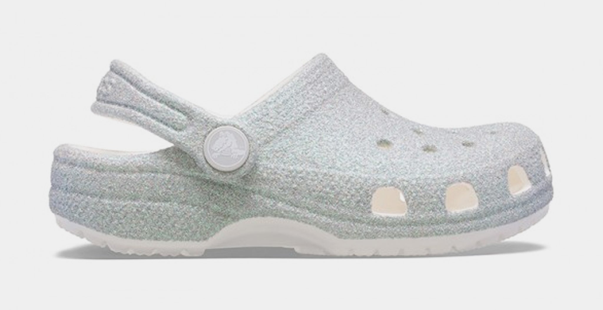 210985 Crocs Classic Clog Iridescent Glitter Infant Toddler Sandals White ...