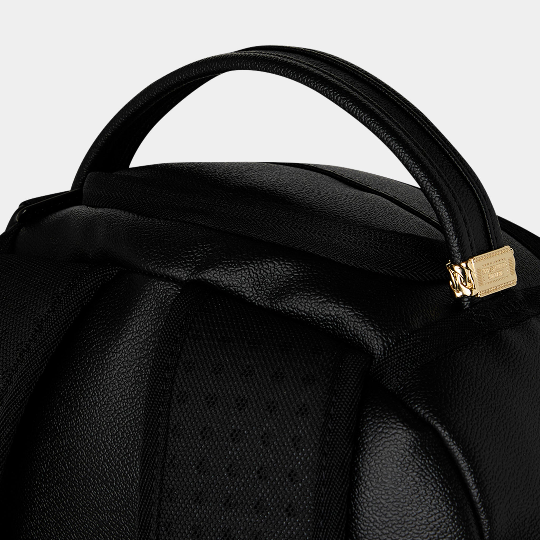 black and gold leather backpack mens Sprayground Gold Brick Luxe Mens Backpack Black Gold 910B8380NSZ – Shoe Palace