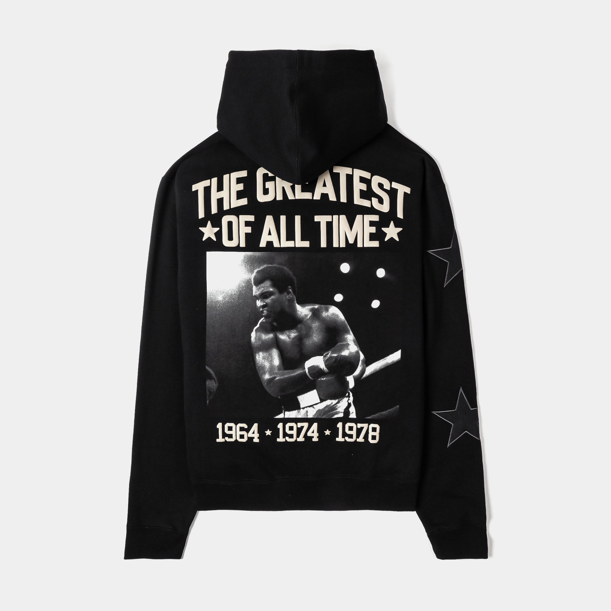 Ali Addd Shoe Palace SP x Muhammad Ali Stars Pullover Mens Hoodie Black White ...