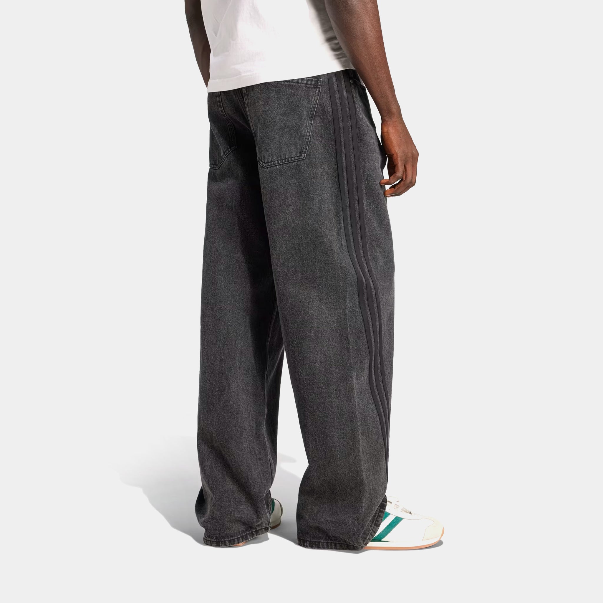 adidas Adilenium Season 3 Loose Fit Denim Mens Pants Black JY6291 