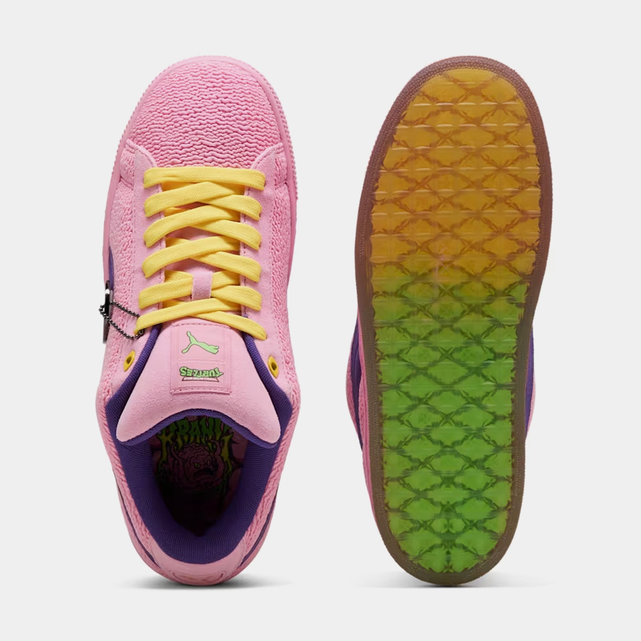 PUMA Suede XL x TMNT Mens Lifestyle Shoes Mauved Out Team Violet 