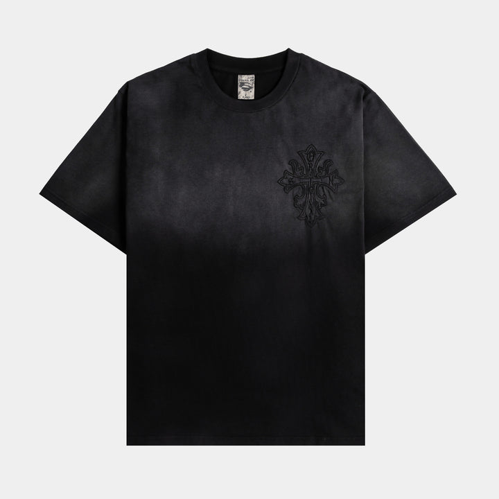 CTHDRL Crucifix Washed Mens Short Sleeve Shirt Black MARSS10