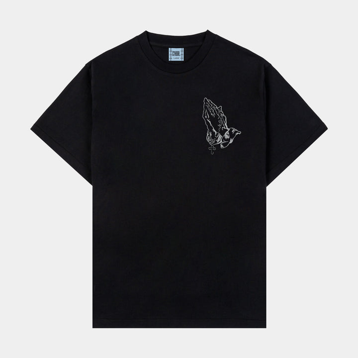 CTHDRL Crucifix Washed Mens Short Sleeve Shirt Black MARSS10