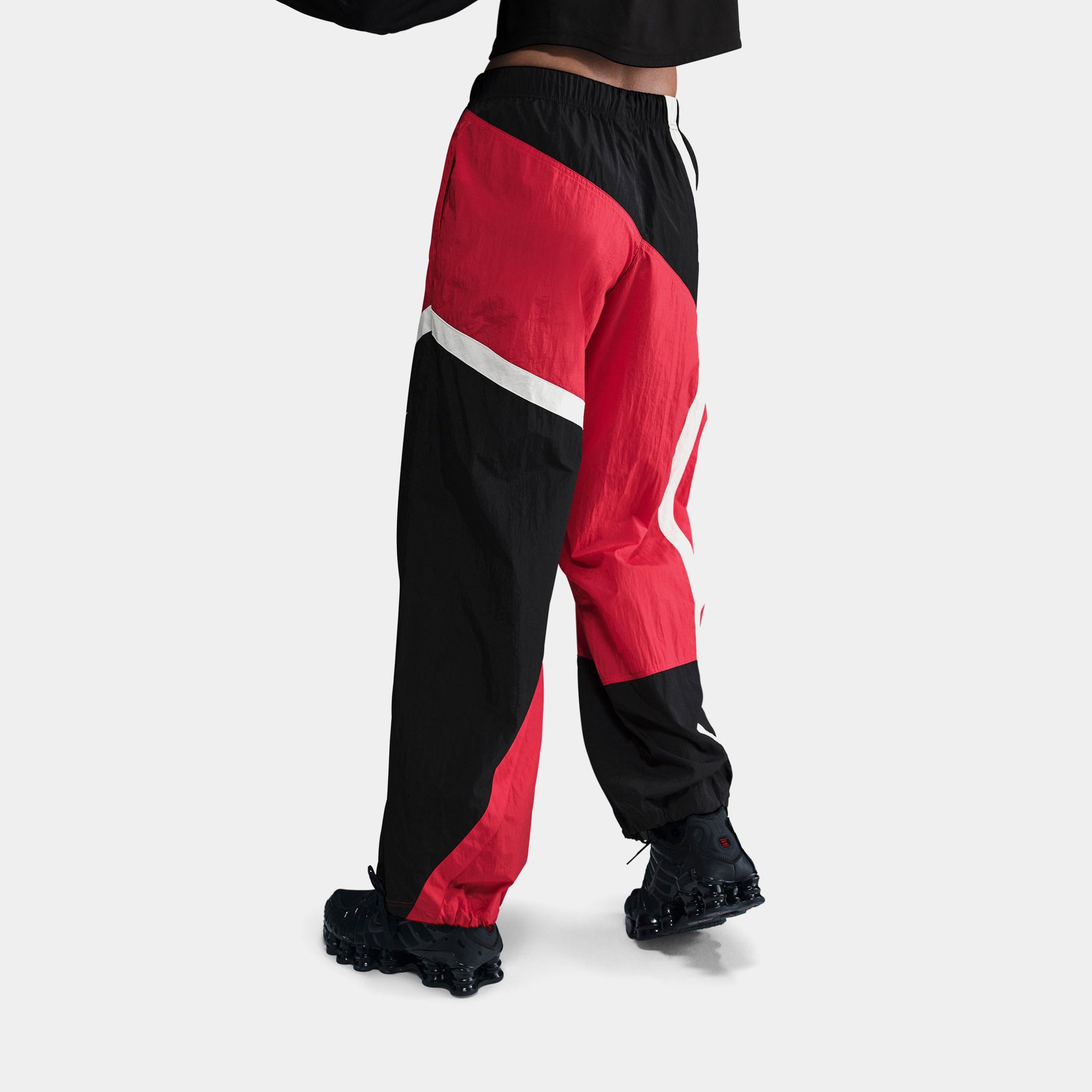 Nike NSW Street Woven Open Hem Womens Pants Red Black HJ4178-657