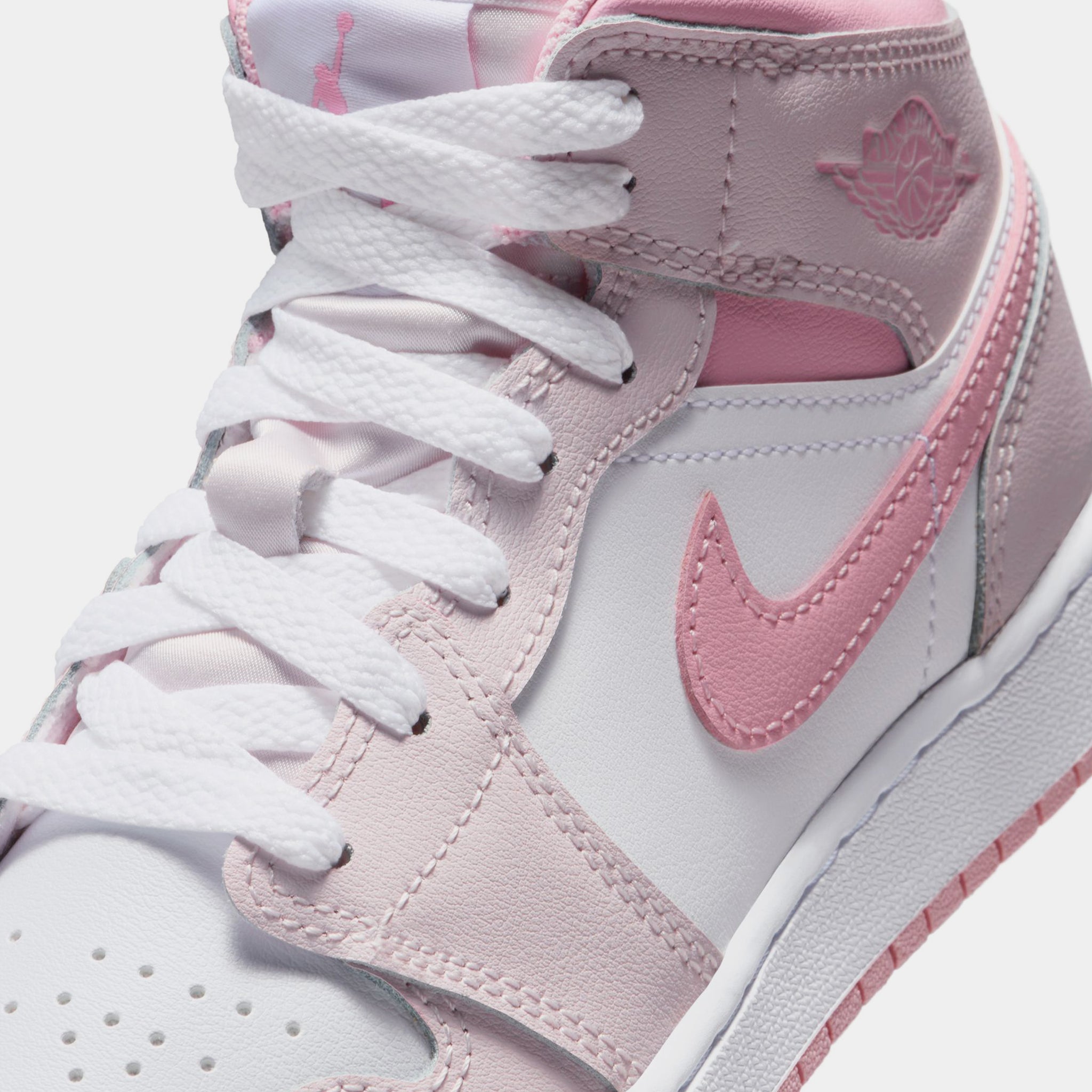 Jordan Air Jordan 1 Mid Grade School Lifestyle Shoes Pearl Pink 