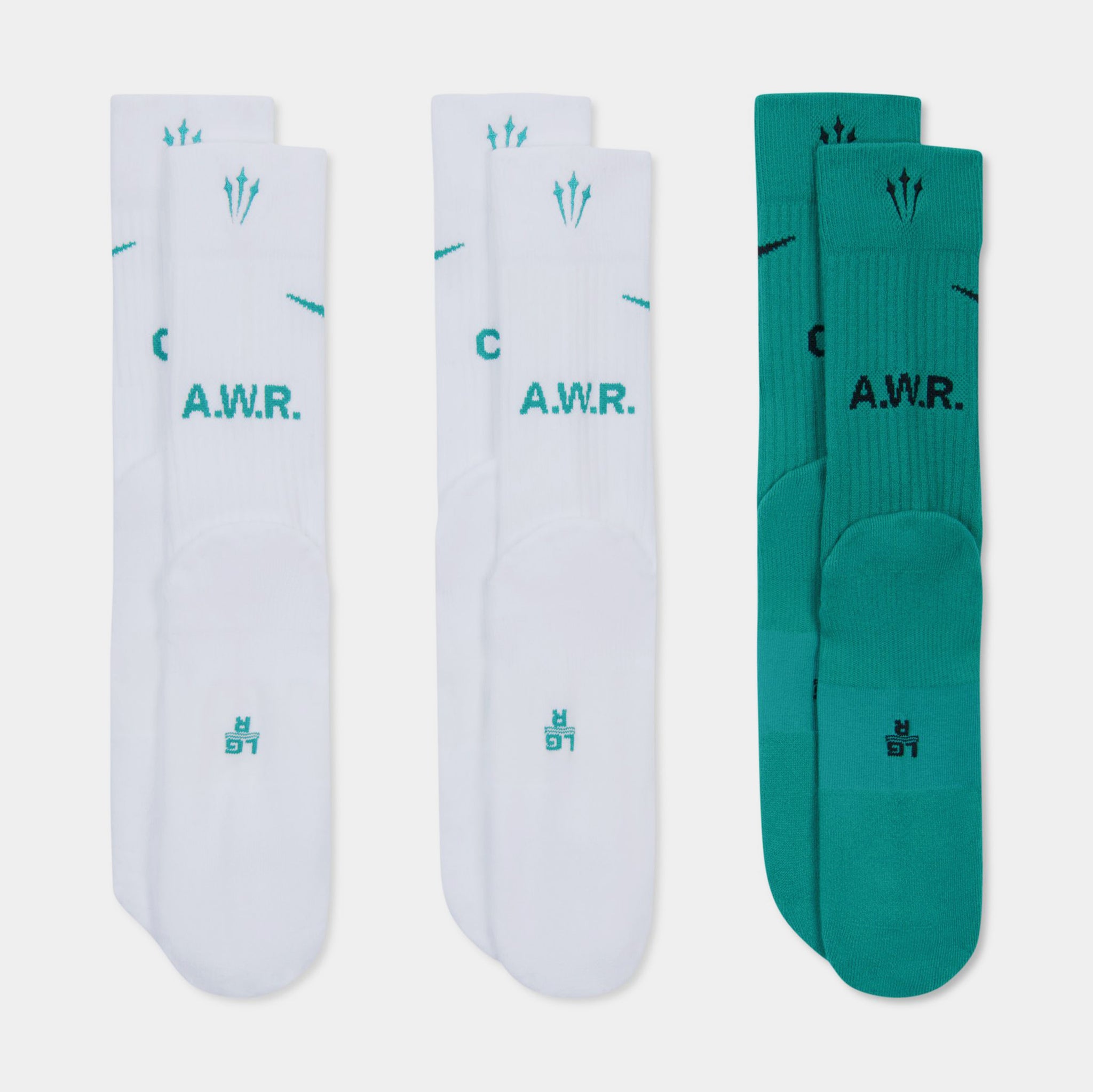 nike dress socks NOCTA 3pack Mens (Green/White) this pack of three LEAU Solara Satin Corset PromoCode Color:Coated Black