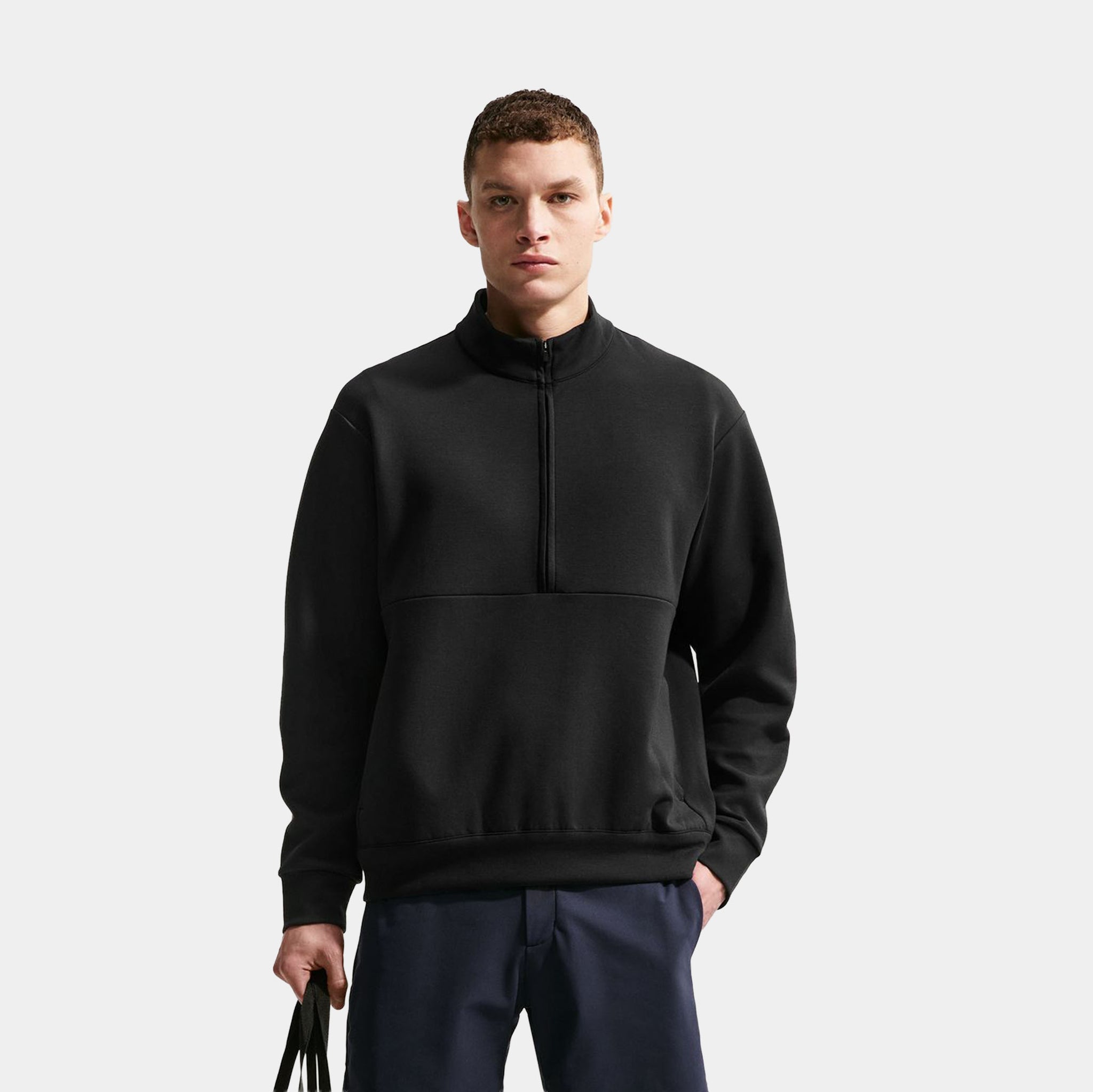 Nike 24.7 ImpossiblySoft Dri Fit Half Zip Up Mens Jacket Black