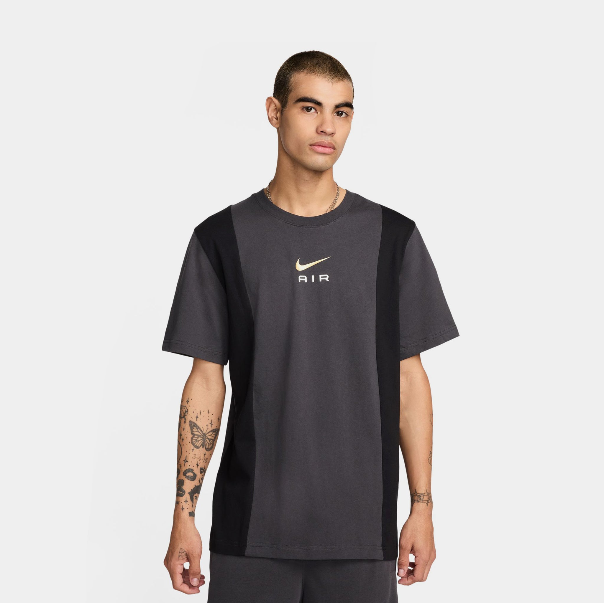 Nike Air Fit Mens Short Sleeve Shirt Black Grey FN7702-070 – Shoe