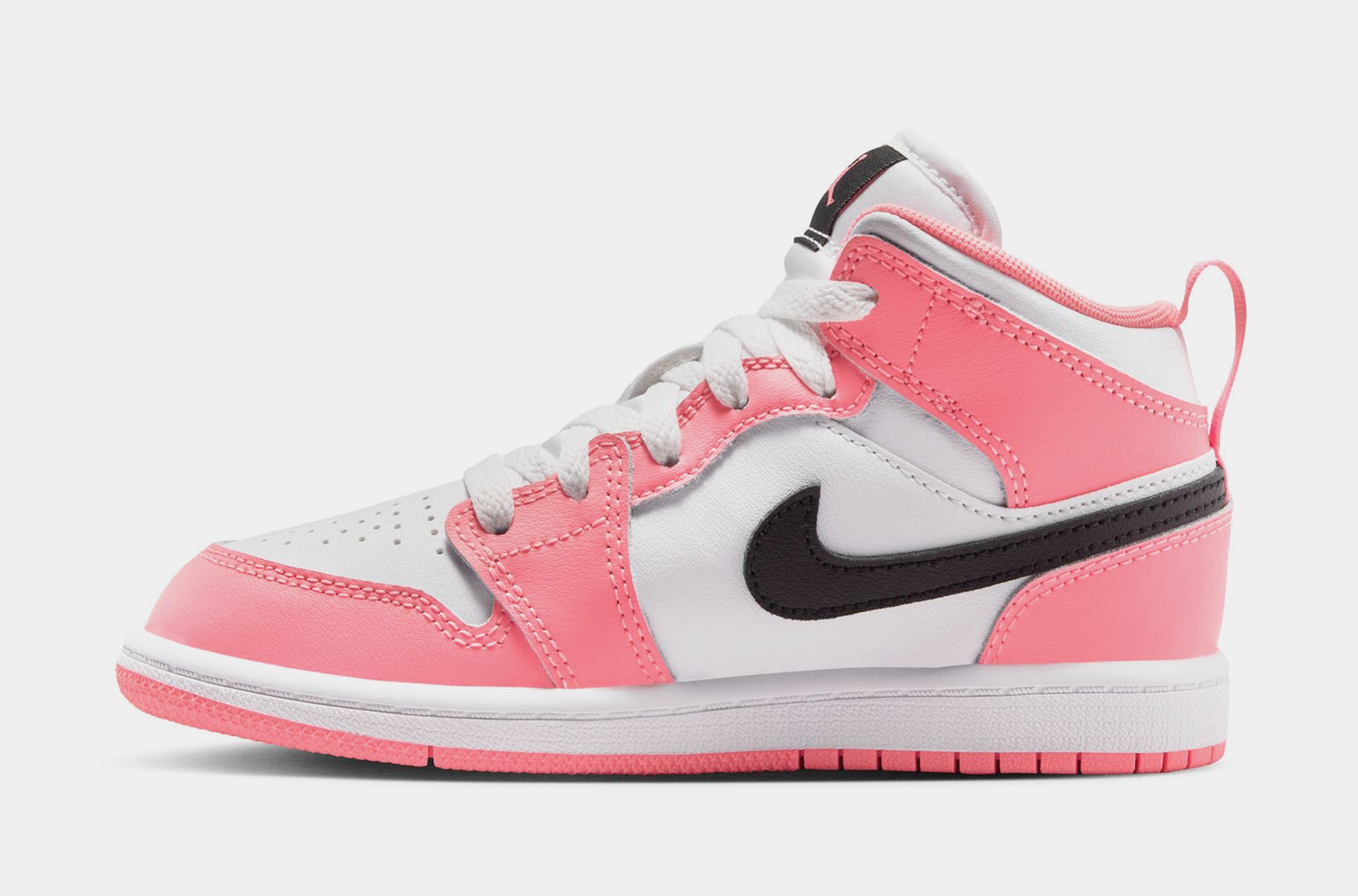 Jordan Air Jordan 1 Mid Preschool Lifestyle Shoes Pink Gaze Black