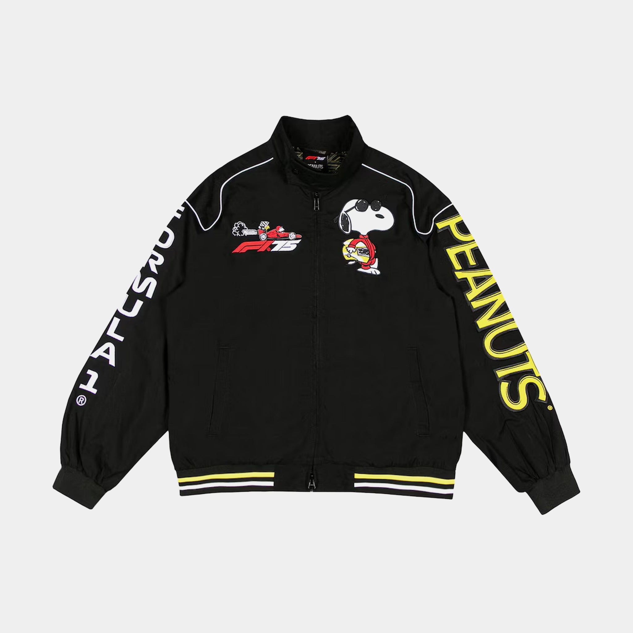 Insomniac F1 x Snoopy Peanuts Pit Crew Joe Cool Racing Mens Jacket